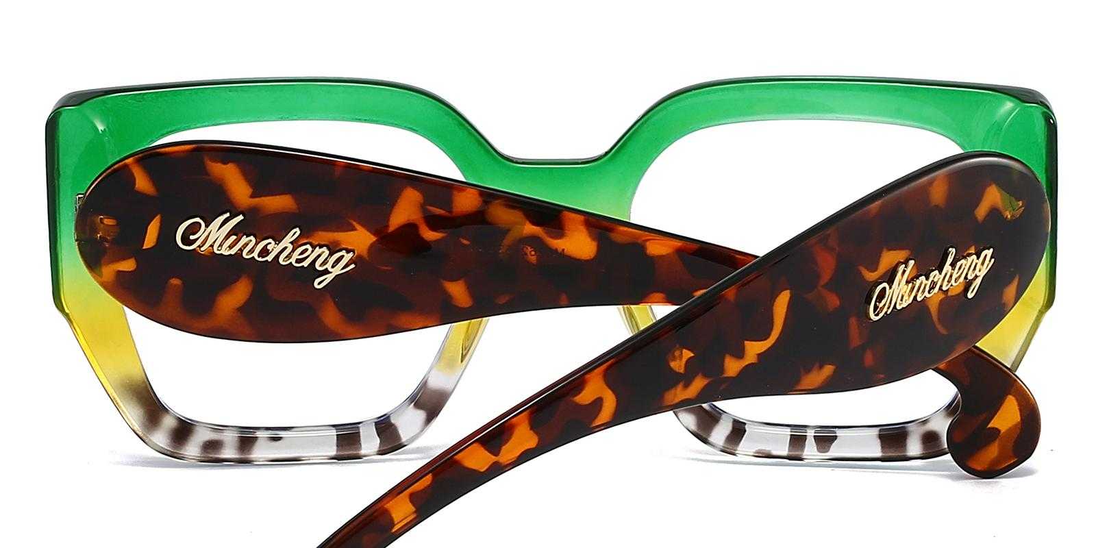 Watertown Green Plastic Eyeglasses , UniversalBridgeFit Frames from ABBE Glasses