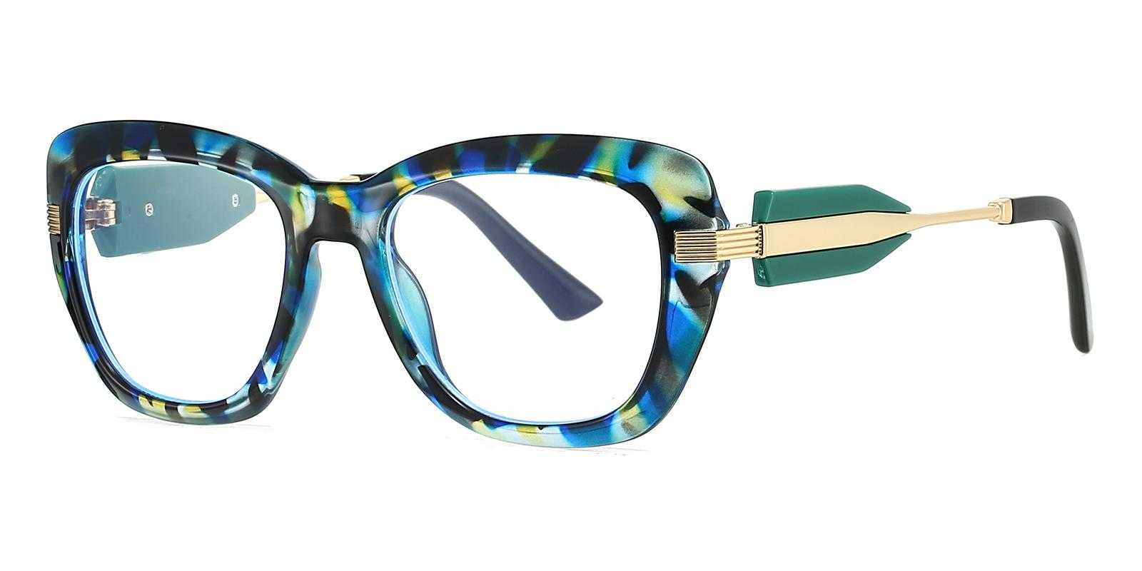 Ursus Blue Plastic Eyeglasses , UniversalBridgeFit Frames from ABBE Glasses
