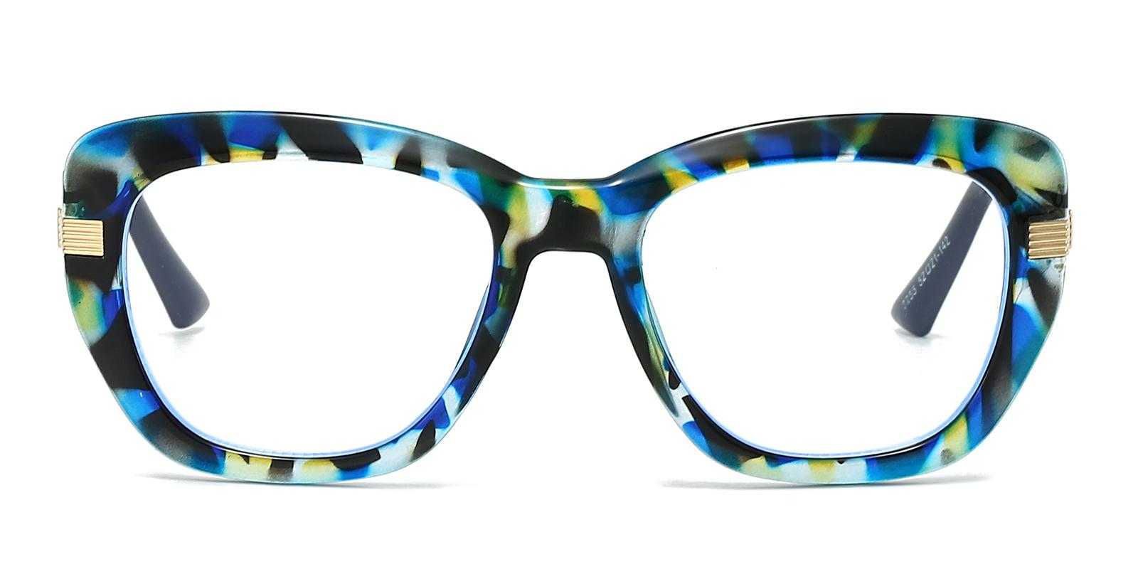 Ursus Blue Plastic Eyeglasses , UniversalBridgeFit Frames from ABBE Glasses