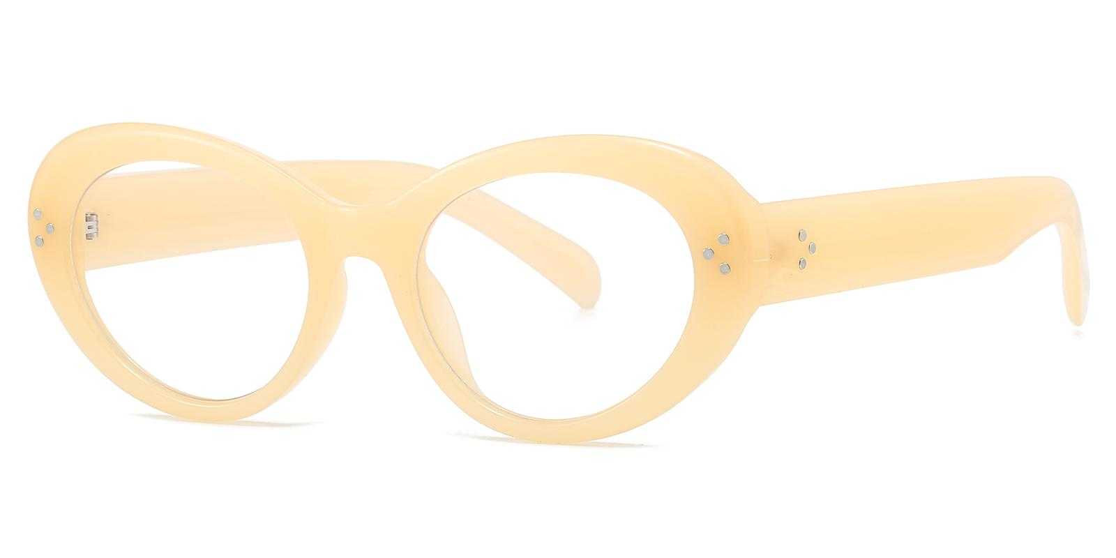 Motif Yellow Plastic Eyeglasses , UniversalBridgeFit Frames from ABBE Glasses