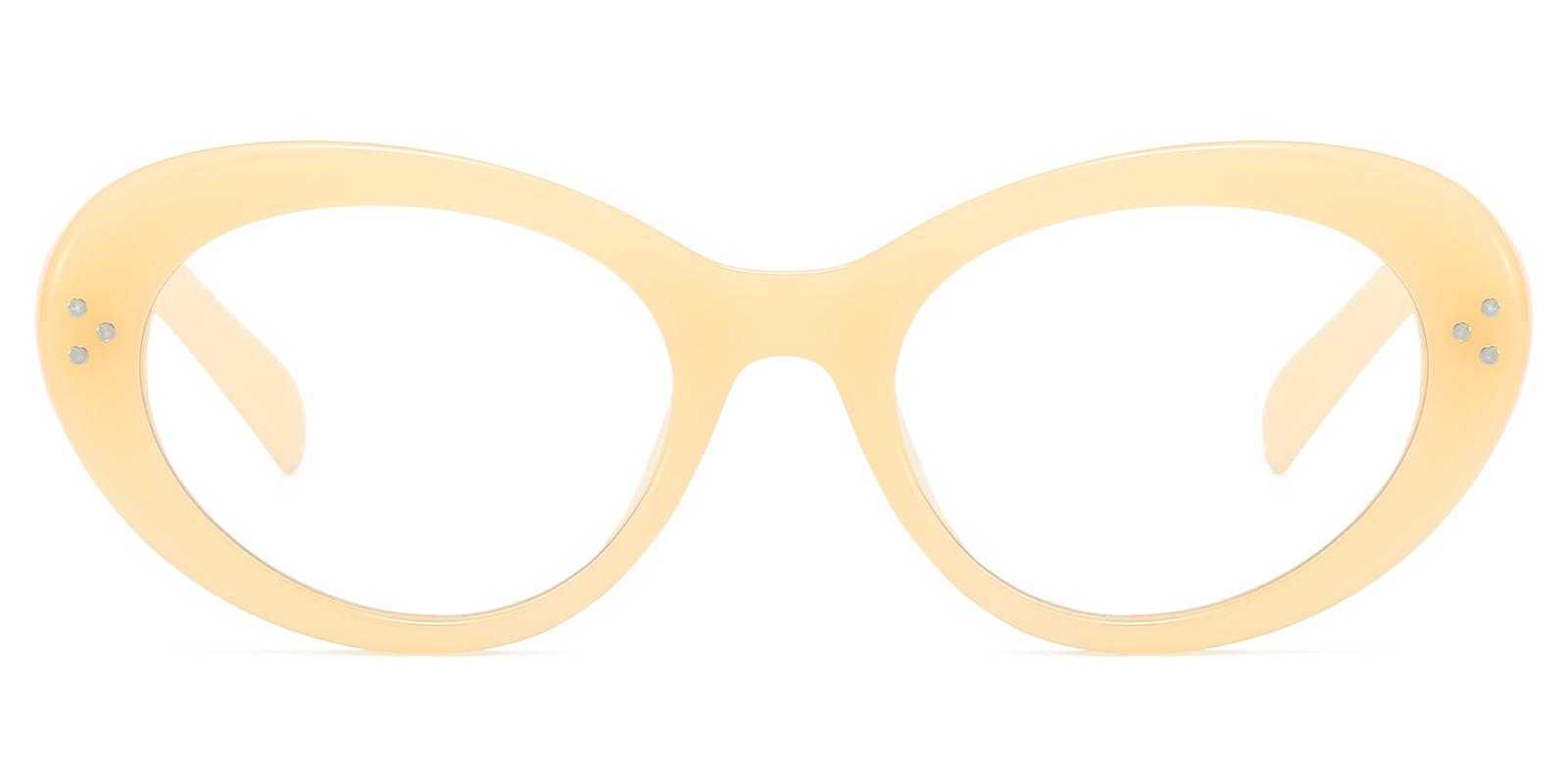 Motif Yellow Plastic Eyeglasses , UniversalBridgeFit Frames from ABBE Glasses