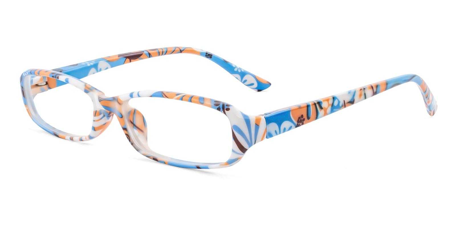 Tasker Blue Plastic Eyeglasses , SpringHinges , UniversalBridgeFit Frames from ABBE Glasses