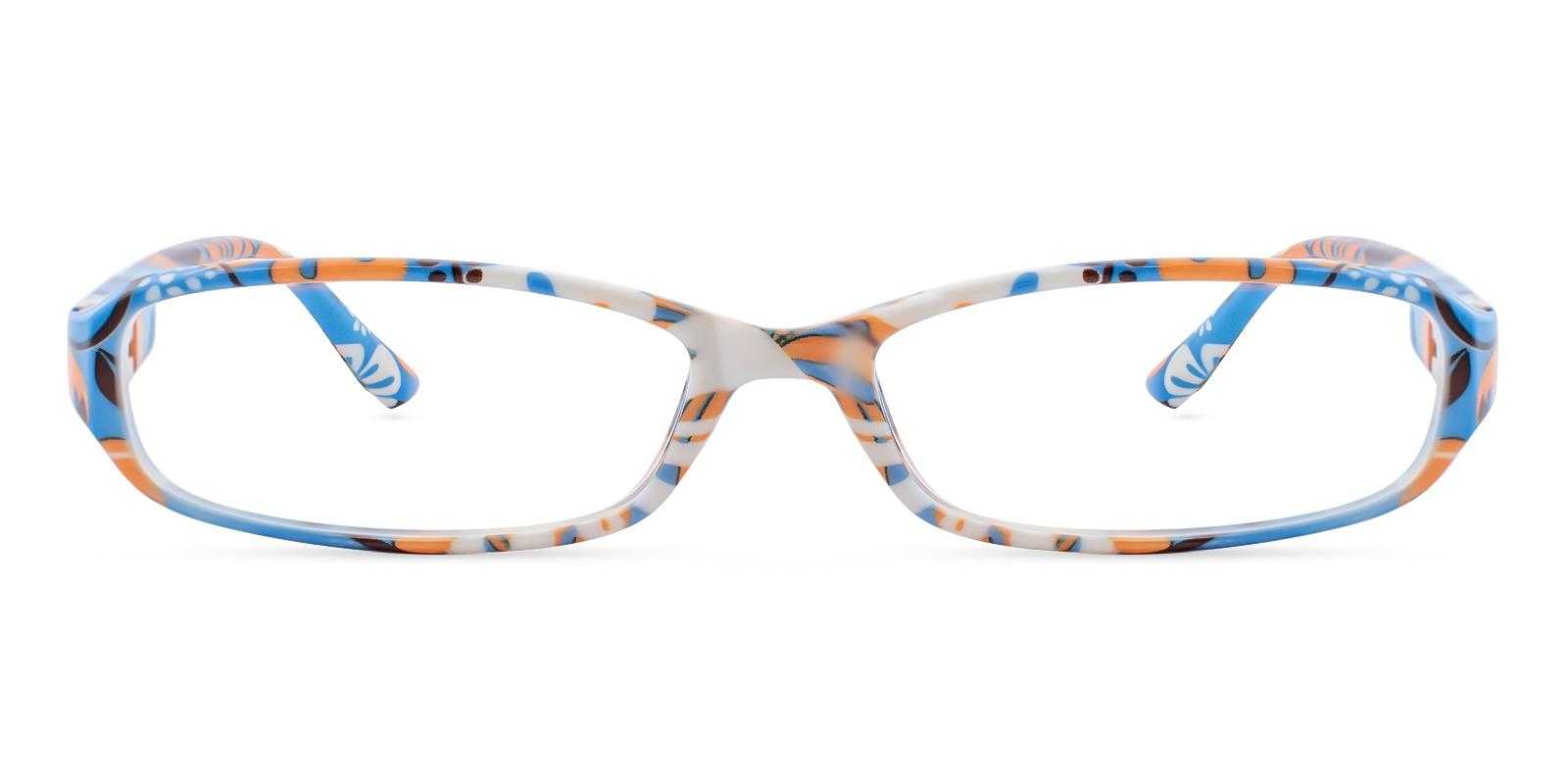 Tasker Blue Plastic Eyeglasses , SpringHinges , UniversalBridgeFit Frames from ABBE Glasses