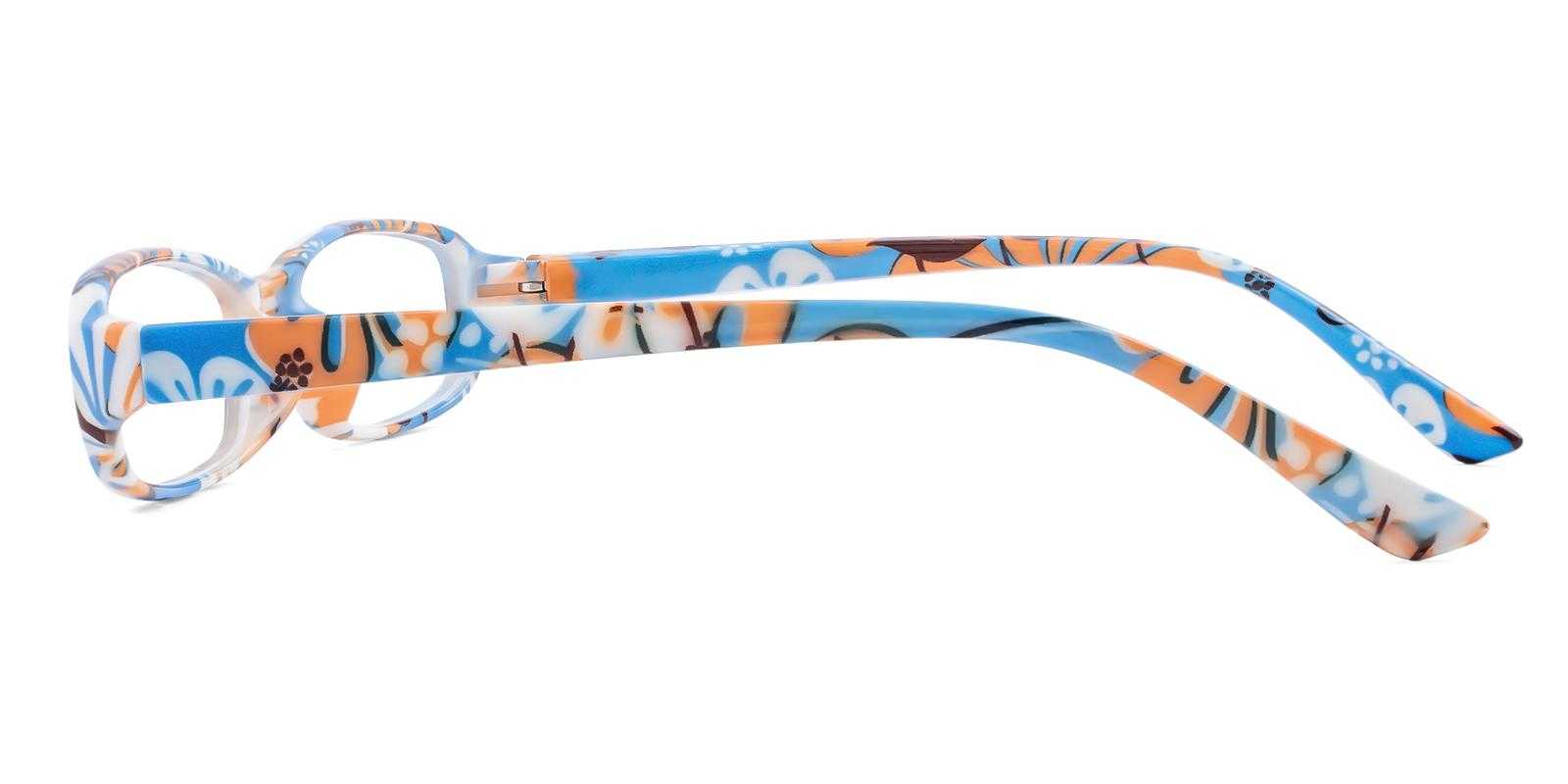Tasker Blue Plastic Eyeglasses , SpringHinges , UniversalBridgeFit Frames from ABBE Glasses