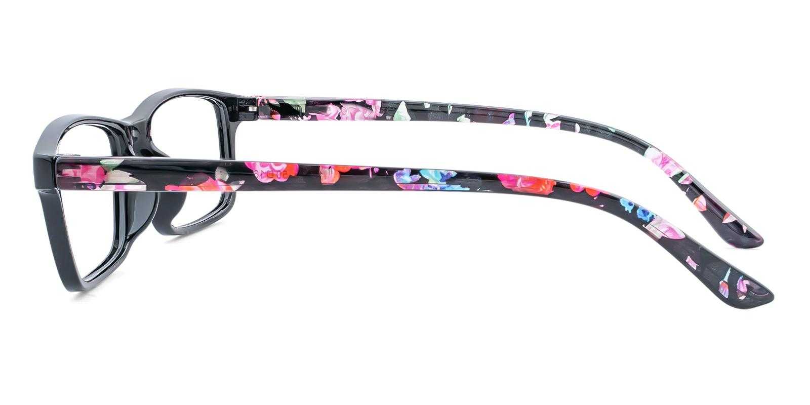 Hemishere Black Plastic Eyeglasses , SpringHinges , UniversalBridgeFit Frames from ABBE Glasses