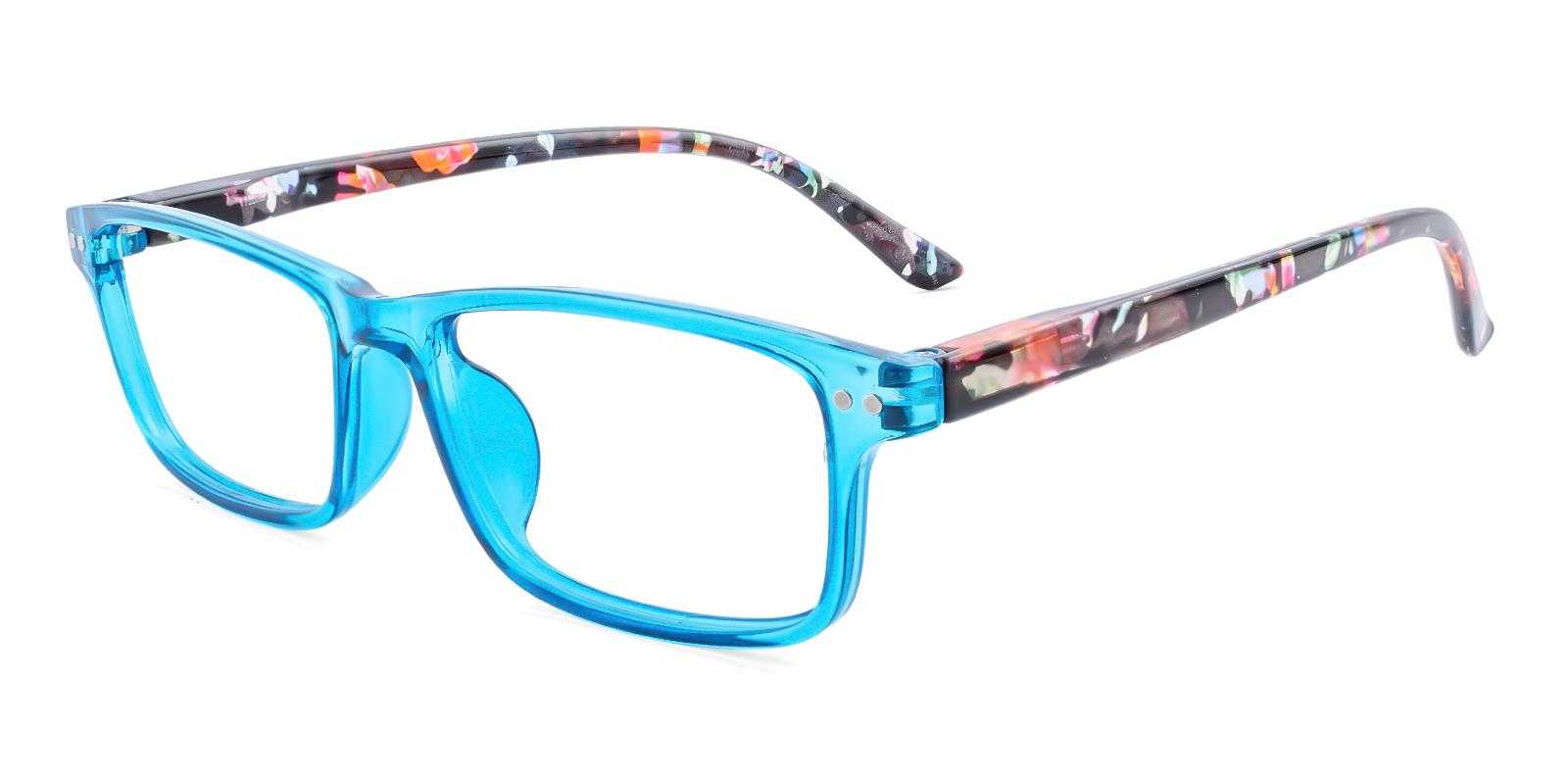 Hemishere Blue Plastic Eyeglasses , SpringHinges , UniversalBridgeFit Frames from ABBE Glasses