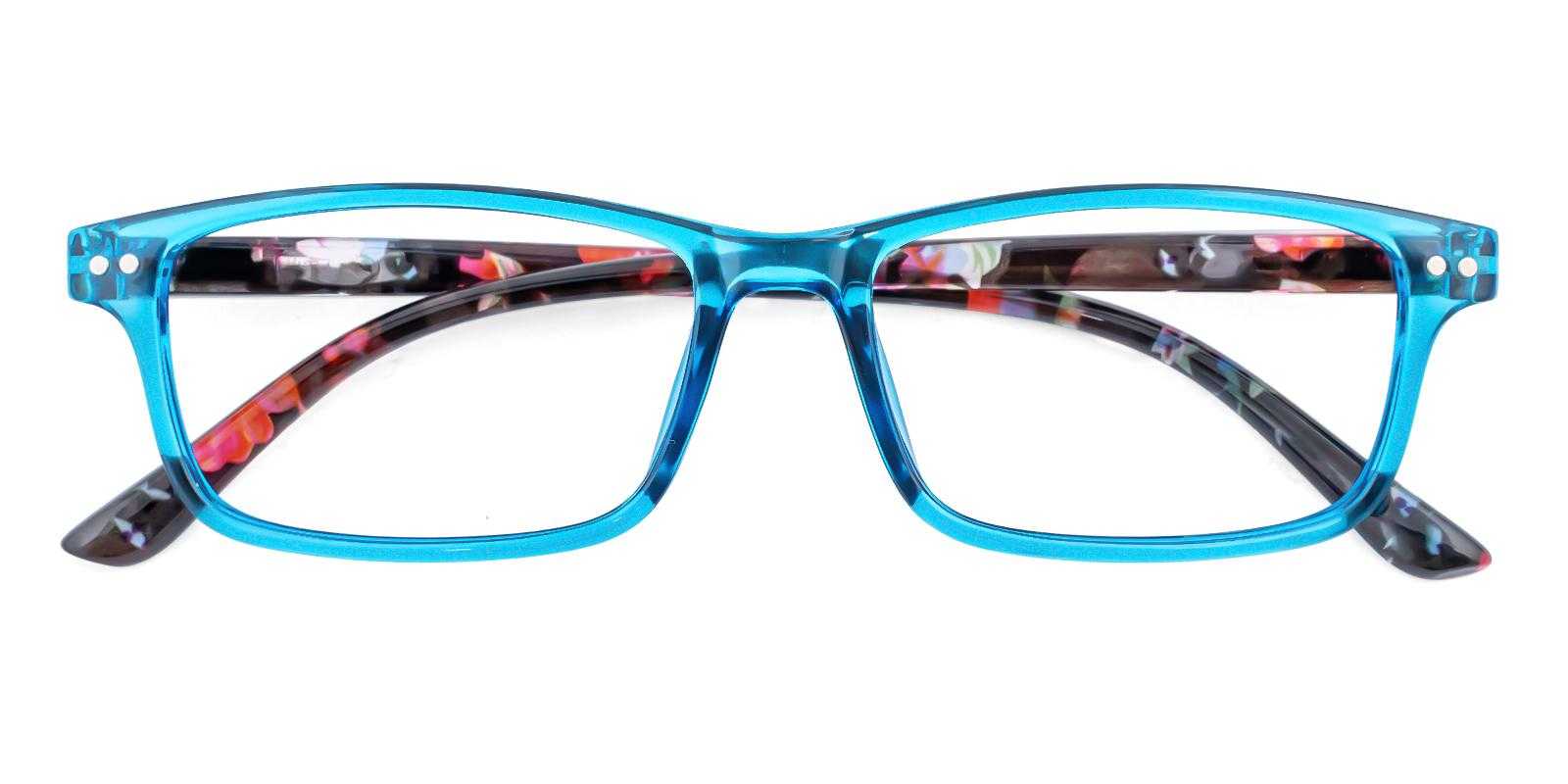 Hemishere Blue Plastic Eyeglasses , SpringHinges , UniversalBridgeFit Frames from ABBE Glasses