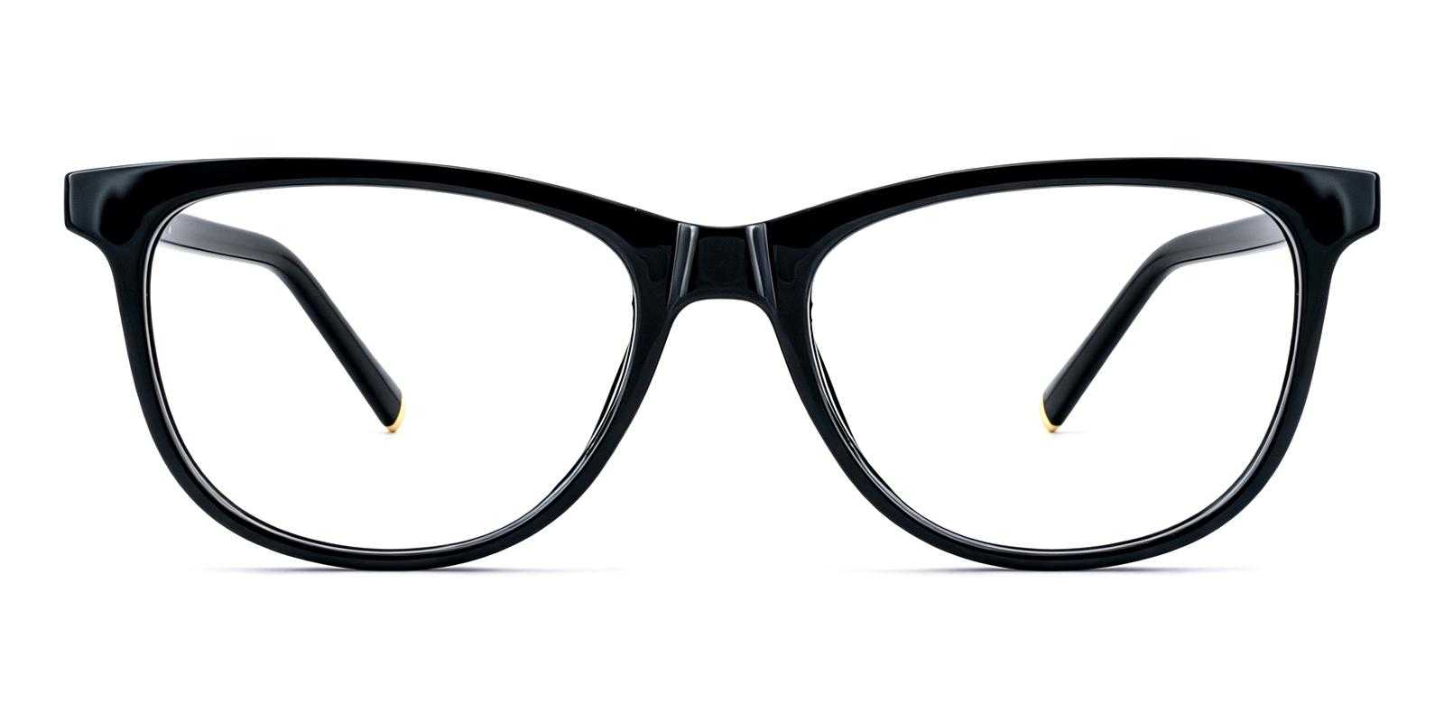 Ayla Black Plastic Eyeglasses , UniversalBridgeFit Frames from ABBE Glasses