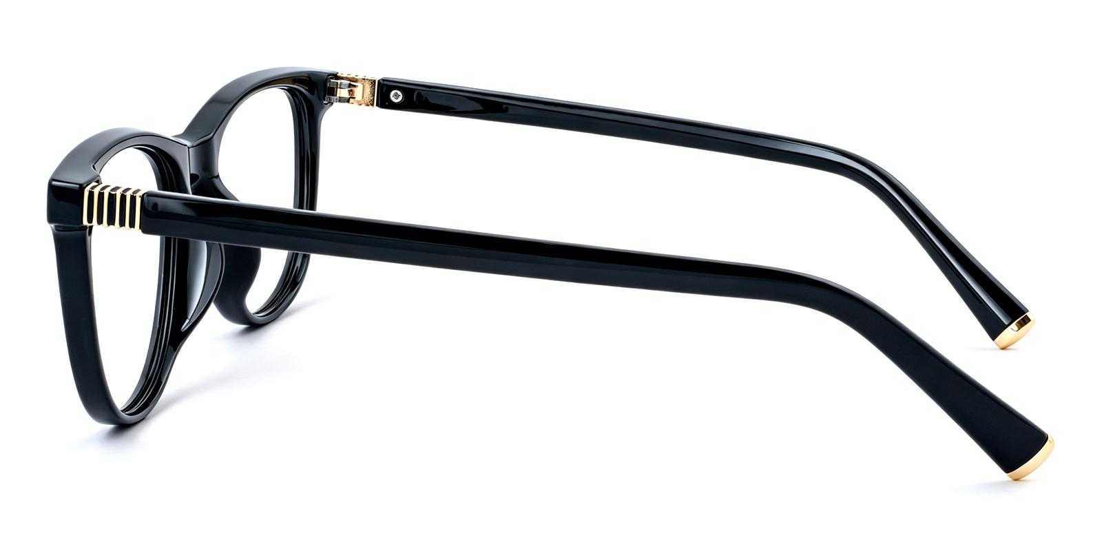 Ayla Black Plastic Eyeglasses , UniversalBridgeFit Frames from ABBE Glasses
