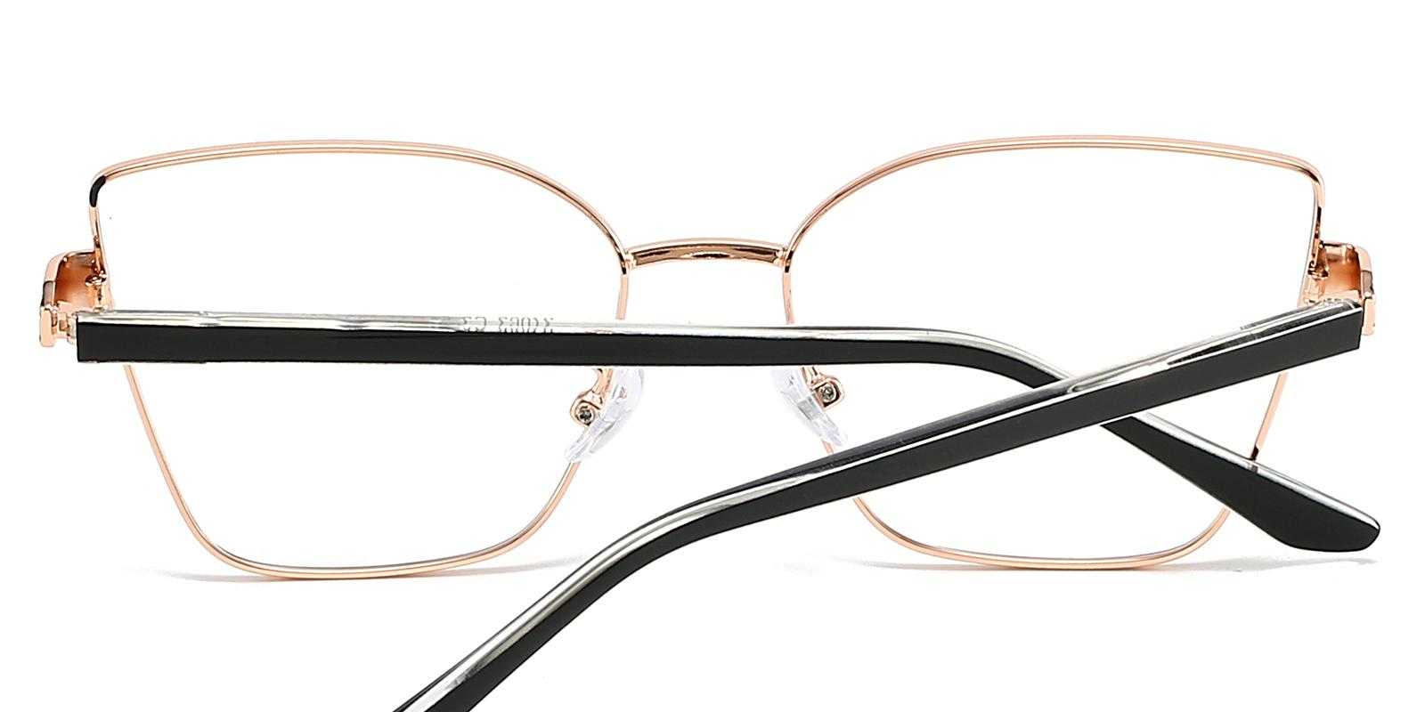Rialto Black Metal Eyeglasses , SpringHinges , NosePads Frames from ABBE Glasses