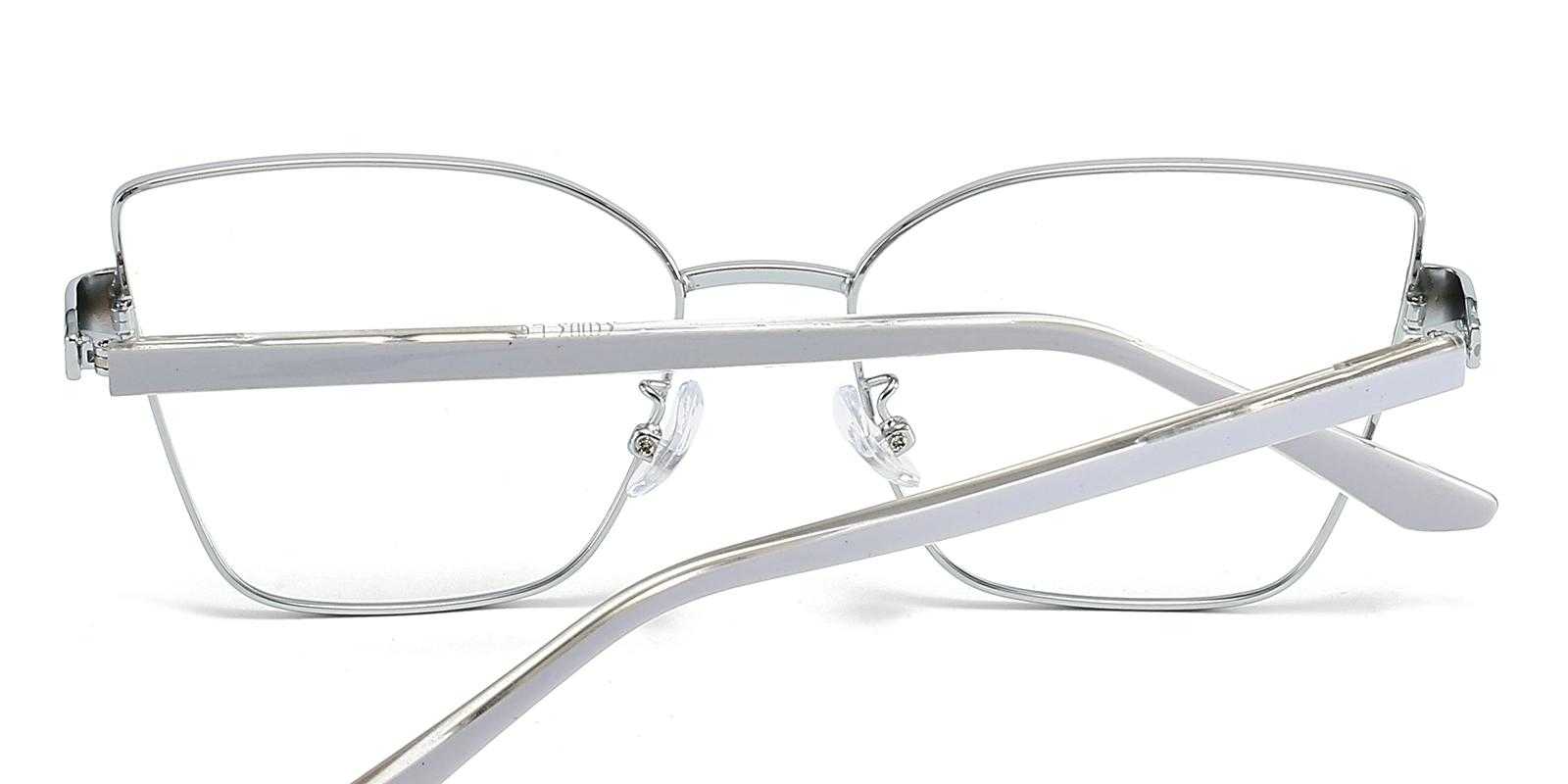 Rialto Silver Metal Eyeglasses , SpringHinges , NosePads Frames from ABBE Glasses