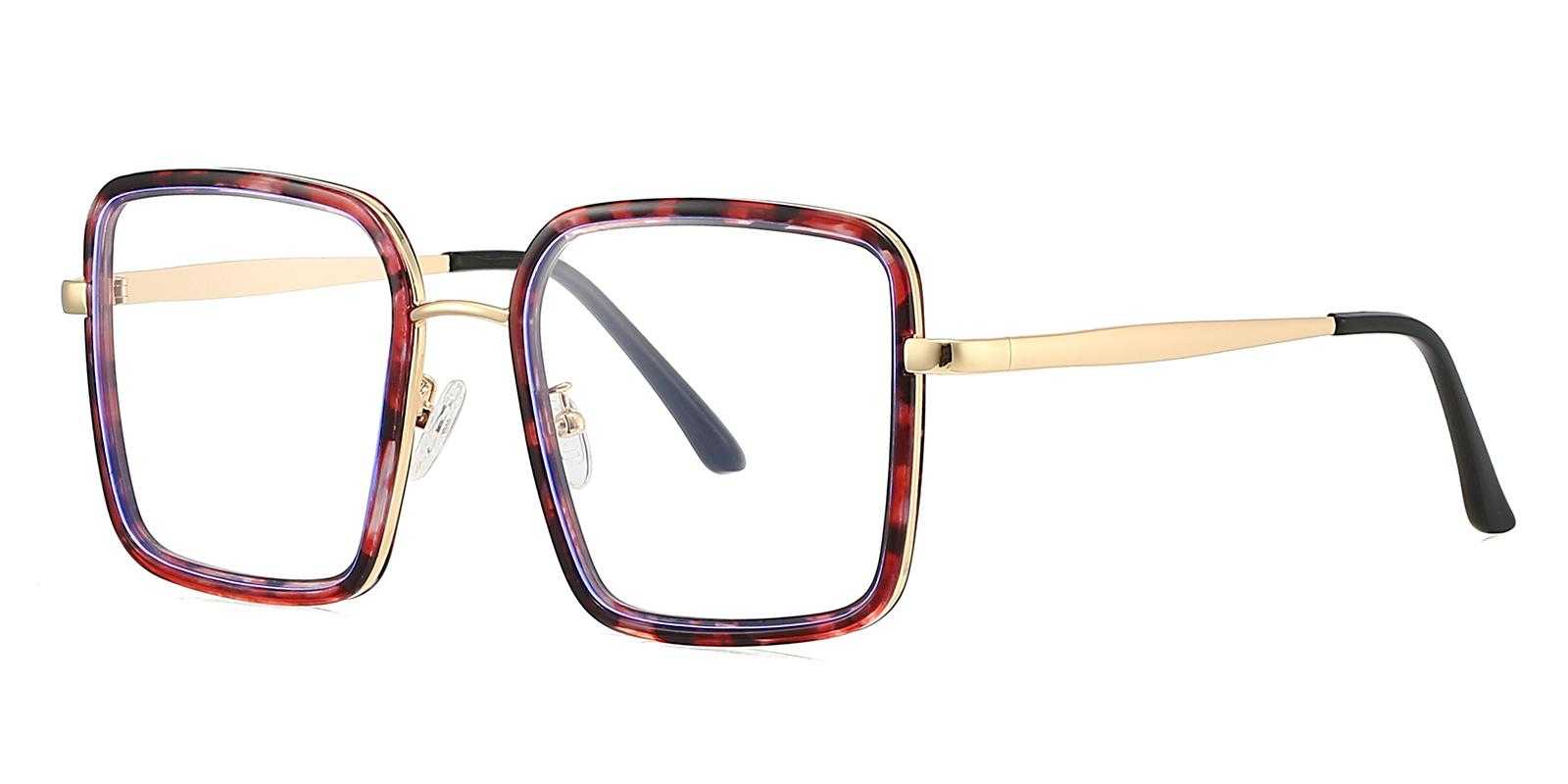 Lowen Red Metal Eyeglasses , NosePads Frames from ABBE Glasses