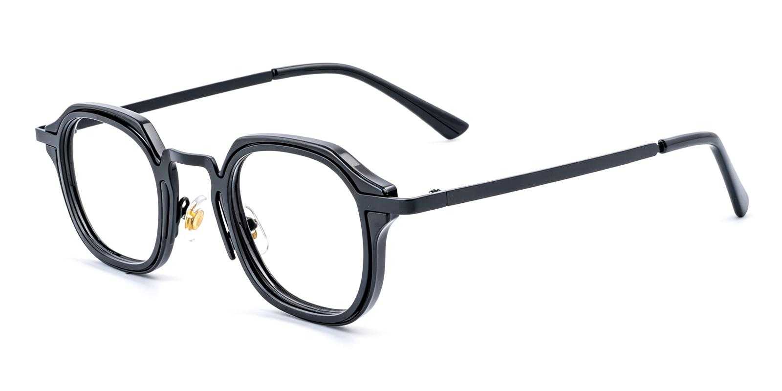 Observation Black Metal Eyeglasses , NosePads Frames from ABBE Glasses