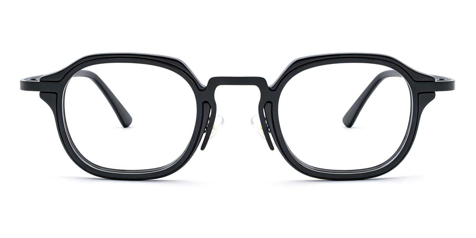 Observation Black Metal Eyeglasses , NosePads Frames from ABBE Glasses