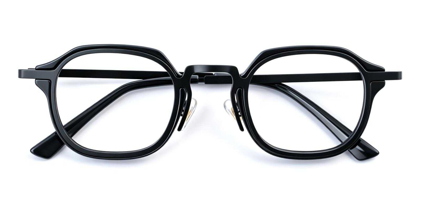Observation Black Metal Eyeglasses , NosePads Frames from ABBE Glasses