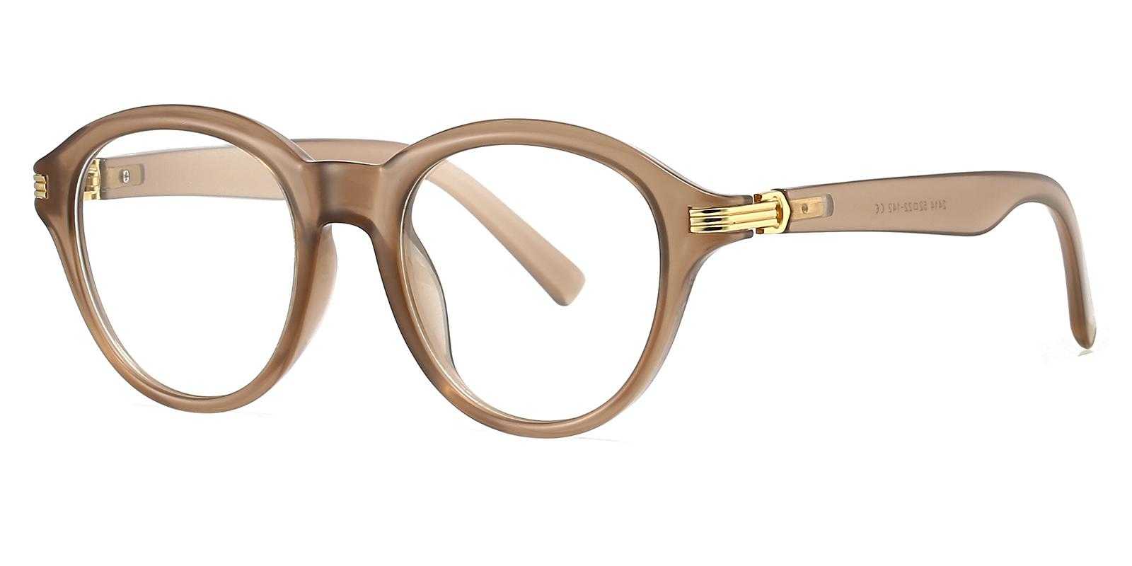 Graphic Brown Plastic Eyeglasses , UniversalBridgeFit Frames from ABBE Glasses