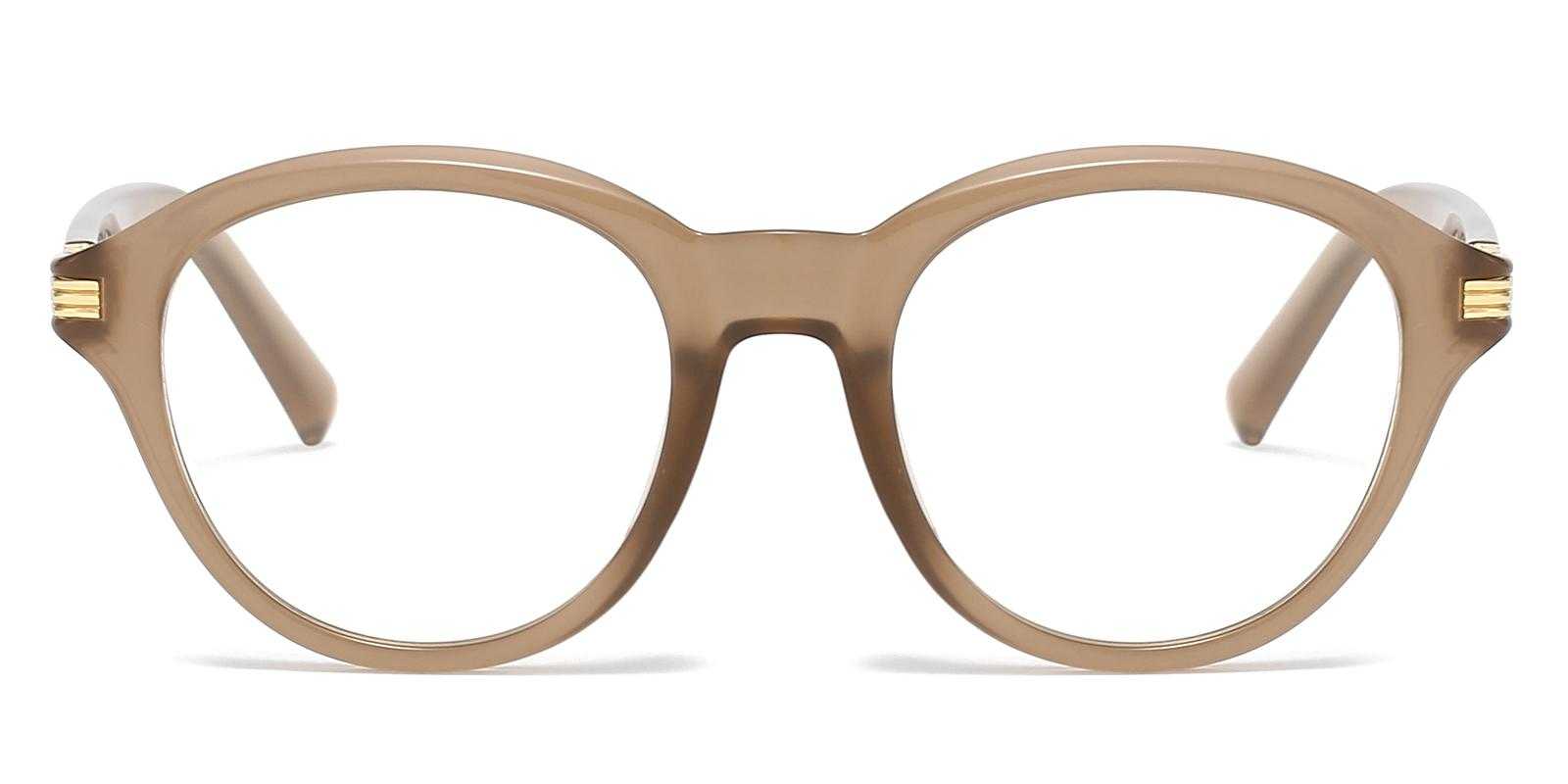 Graphic Brown Plastic Eyeglasses , UniversalBridgeFit Frames from ABBE Glasses