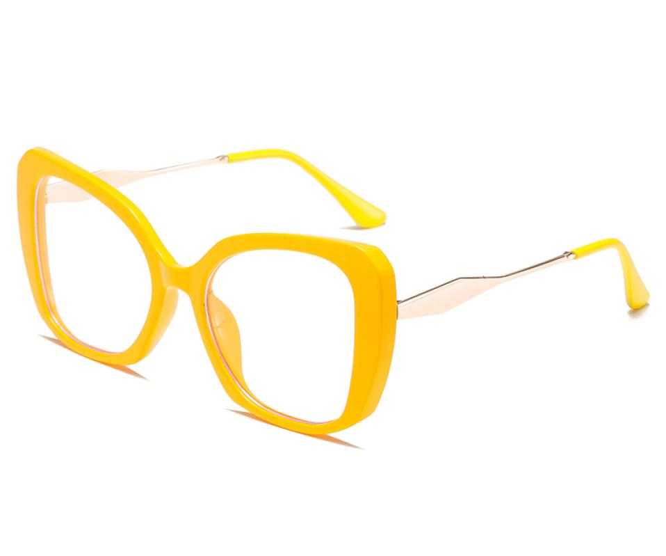 Harlowe Yellow Plastic Eyeglasses , UniversalBridgeFit Frames from ABBE Glasses