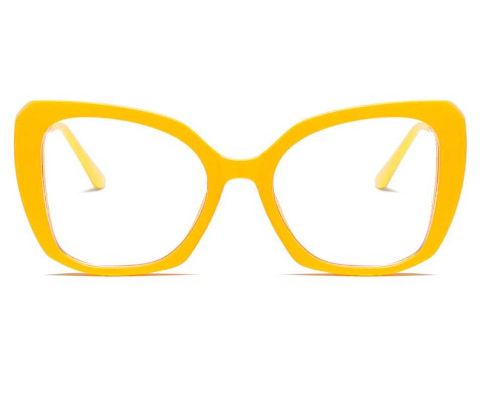 Harlowe Yellow Plastic Eyeglasses , UniversalBridgeFit Frames from ABBE Glasses