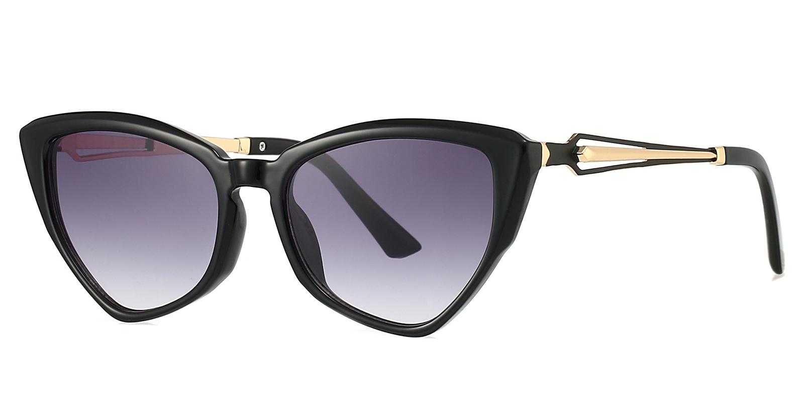 Mavis Black Plastic Sunglasses , UniversalBridgeFit Frames from ABBE Glasses