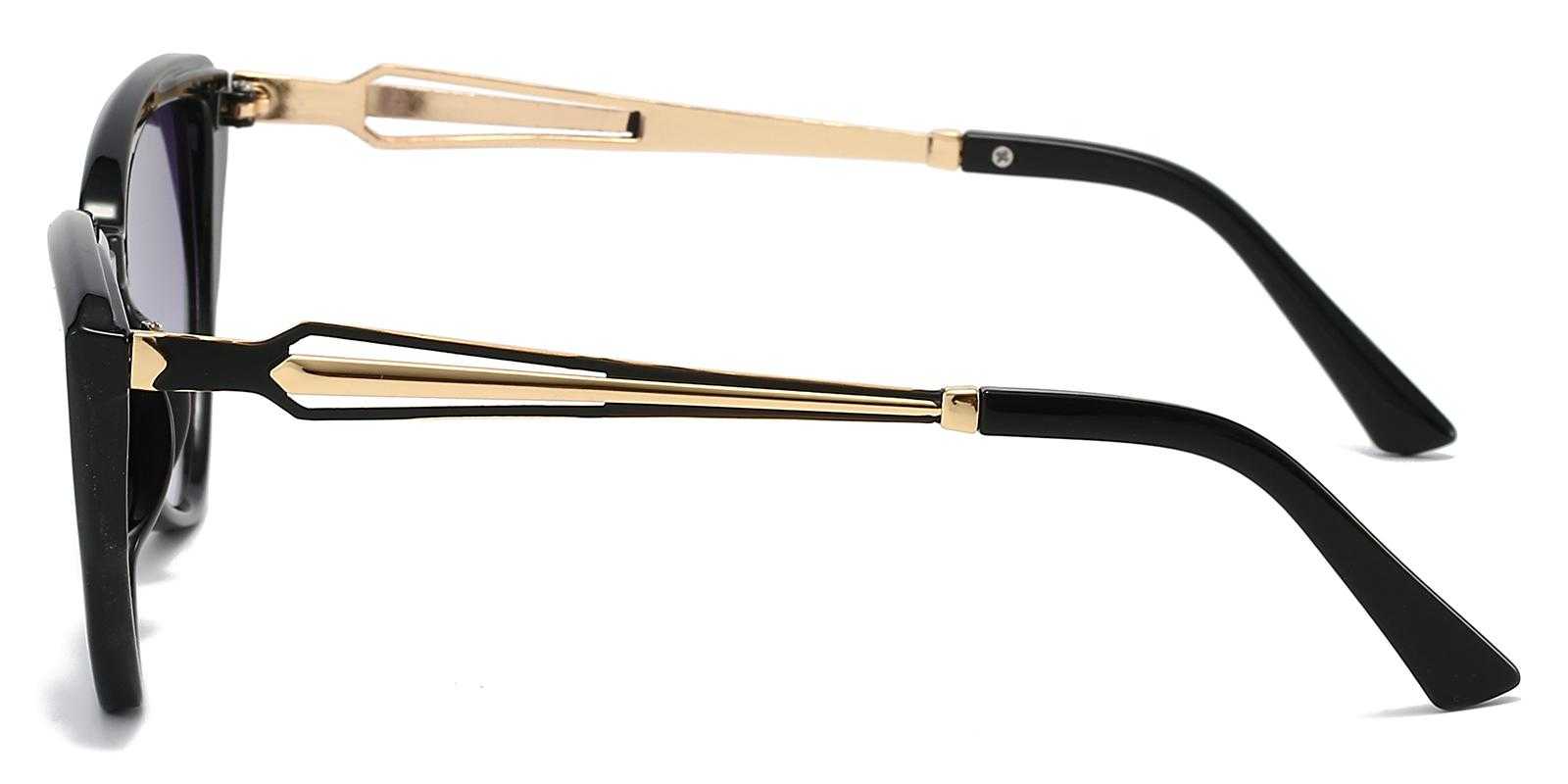 Mavis Black Plastic Sunglasses , UniversalBridgeFit Frames from ABBE Glasses