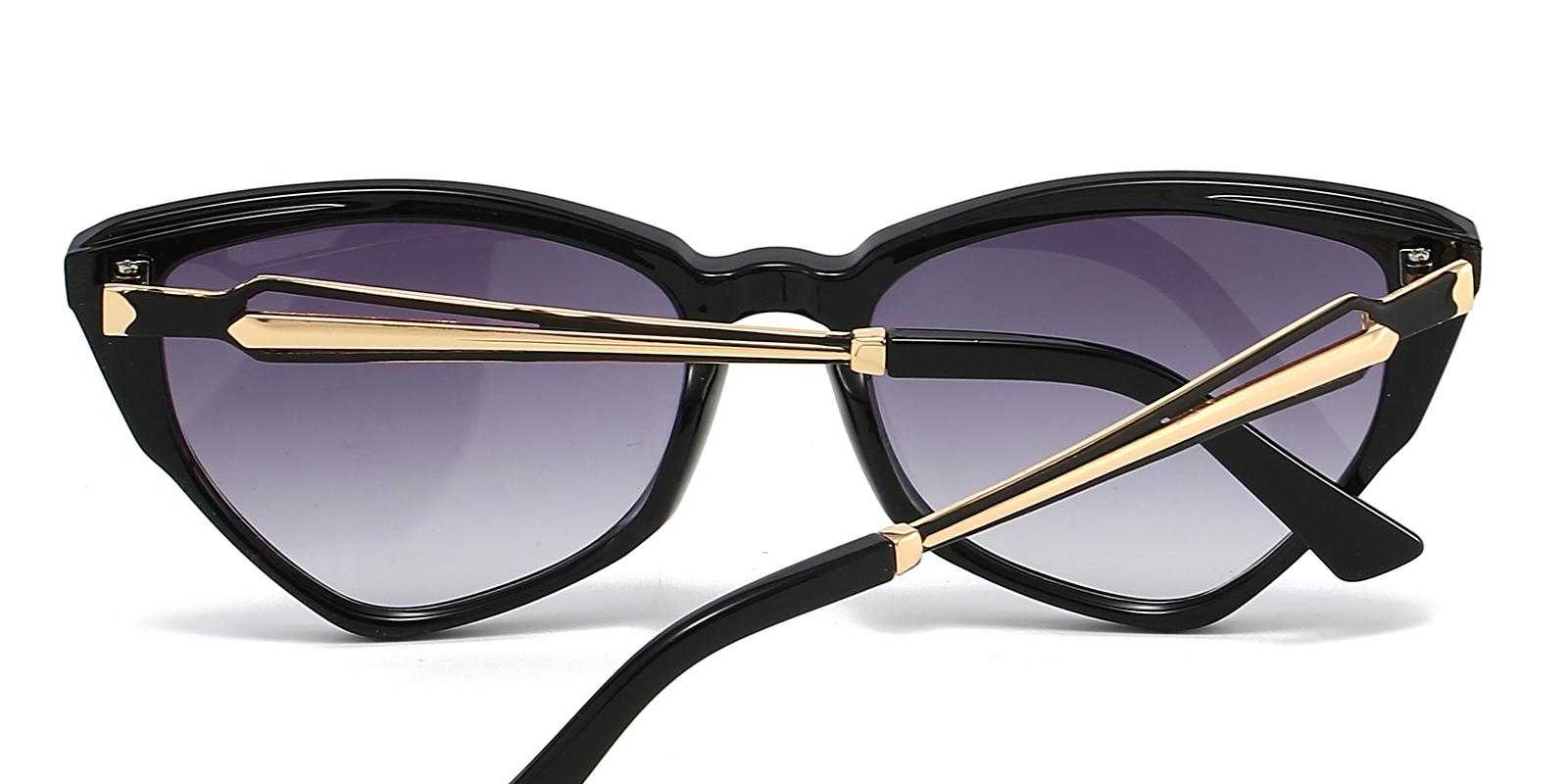 Mavis Black Plastic Sunglasses , UniversalBridgeFit Frames from ABBE Glasses