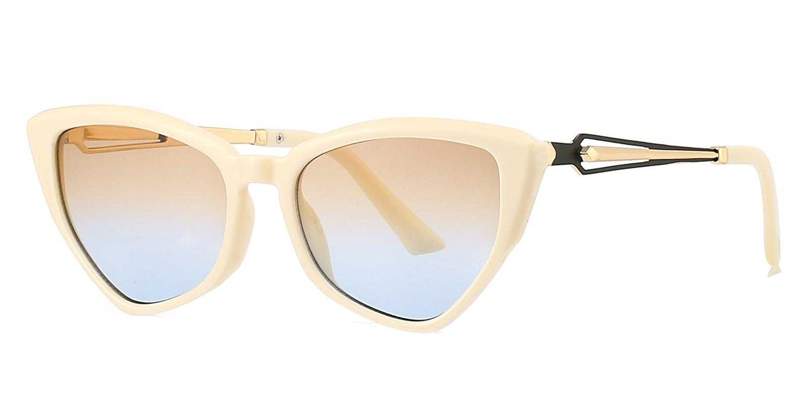 Mavis Yellow Plastic Sunglasses , UniversalBridgeFit Frames from ABBE Glasses