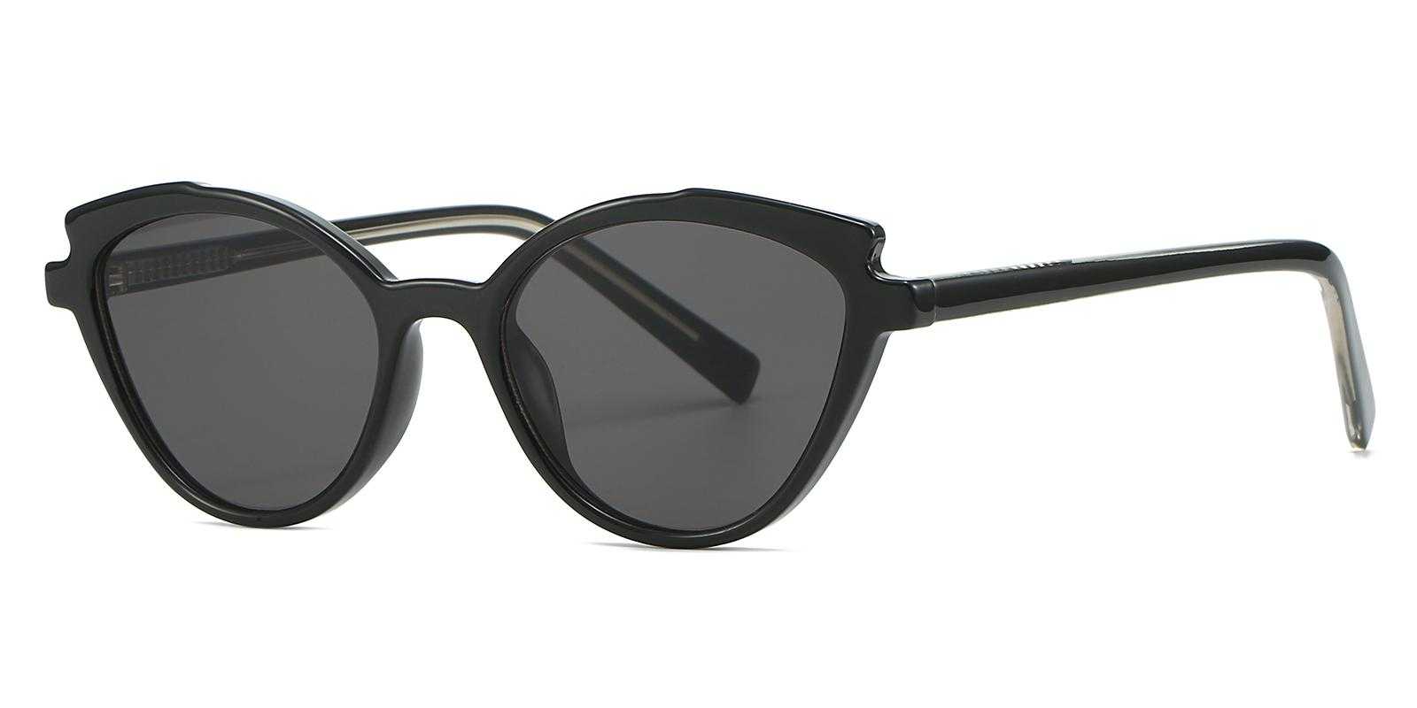 Charlene Black Plastic Sunglasses , UniversalBridgeFit Frames from ABBE Glasses