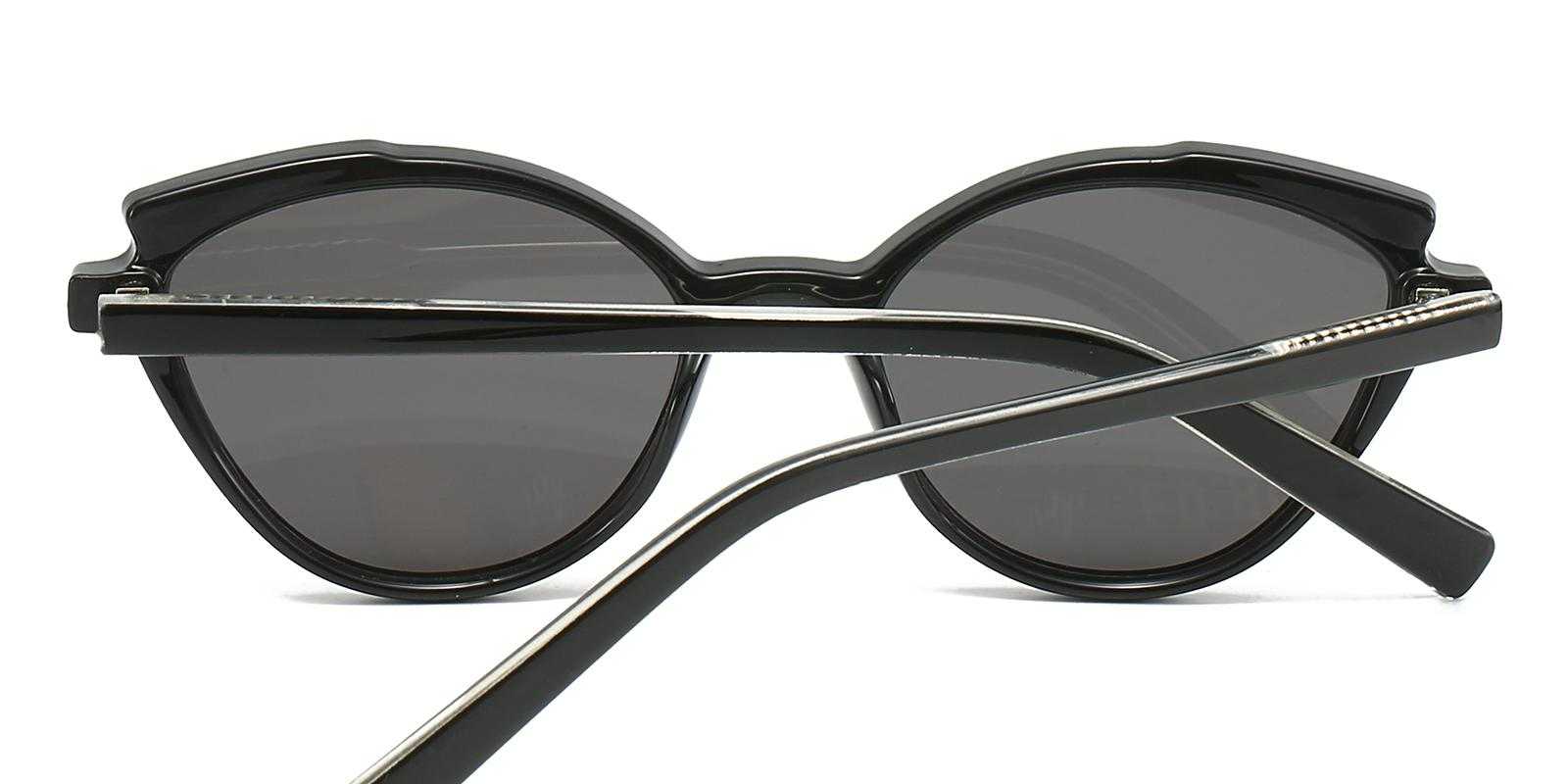 Charlene Black Plastic Sunglasses , UniversalBridgeFit Frames from ABBE Glasses