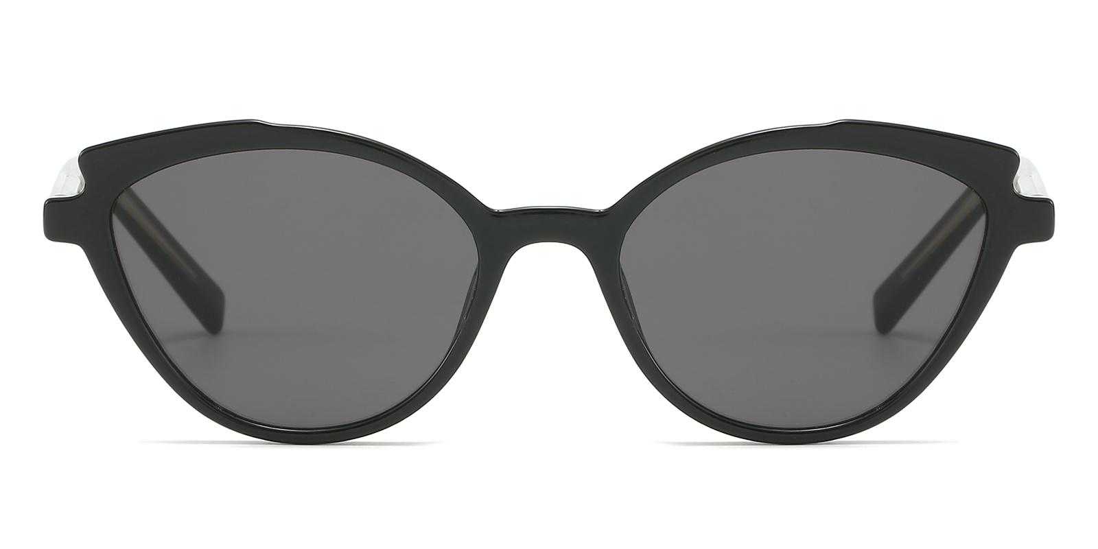 Charlene Black Plastic Sunglasses , UniversalBridgeFit Frames from ABBE Glasses