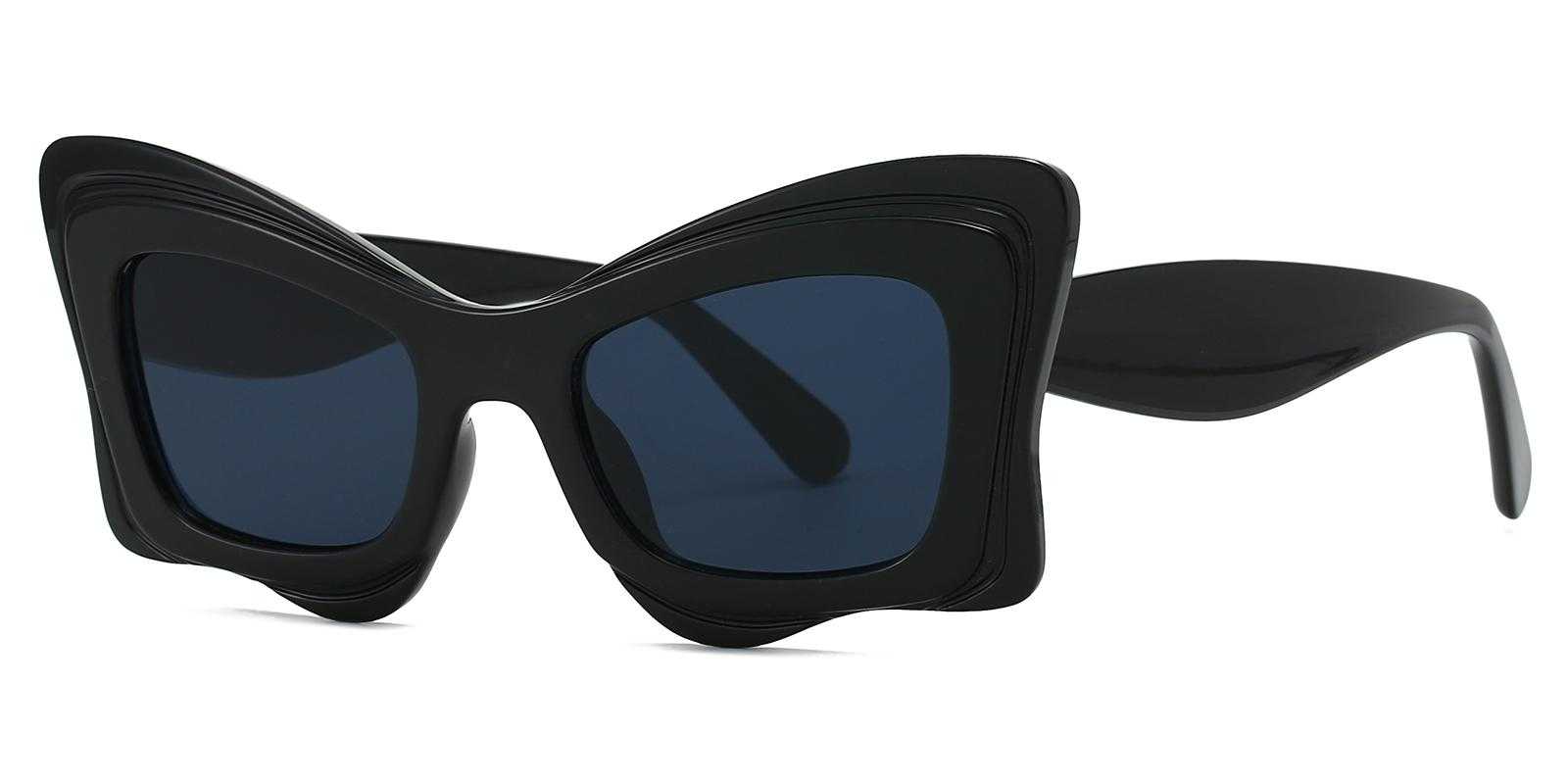 Malcolm Black Plastic Sunglasses , UniversalBridgeFit Frames from ABBE Glasses