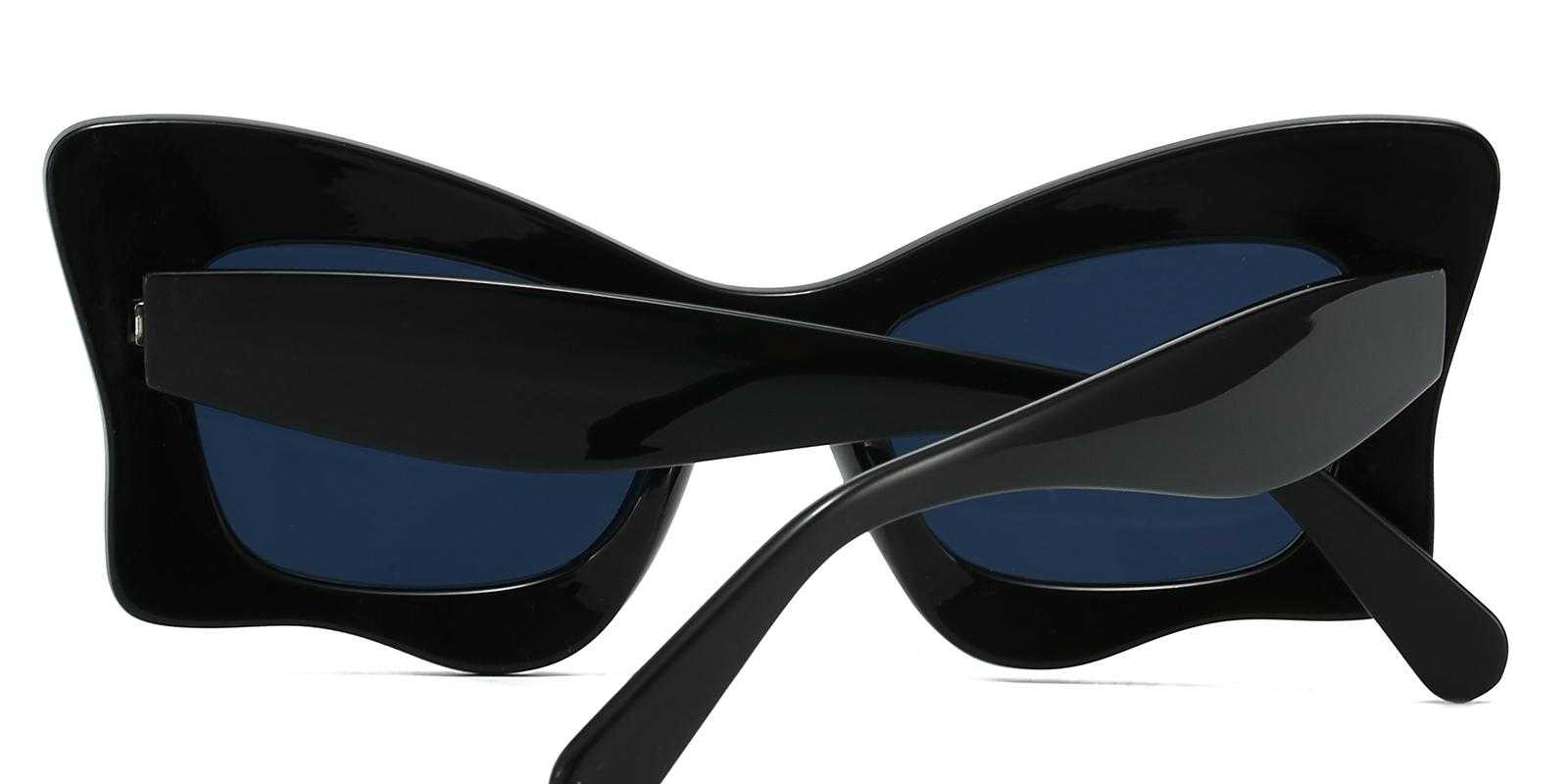 Malcolm Black Plastic Sunglasses , UniversalBridgeFit Frames from ABBE Glasses