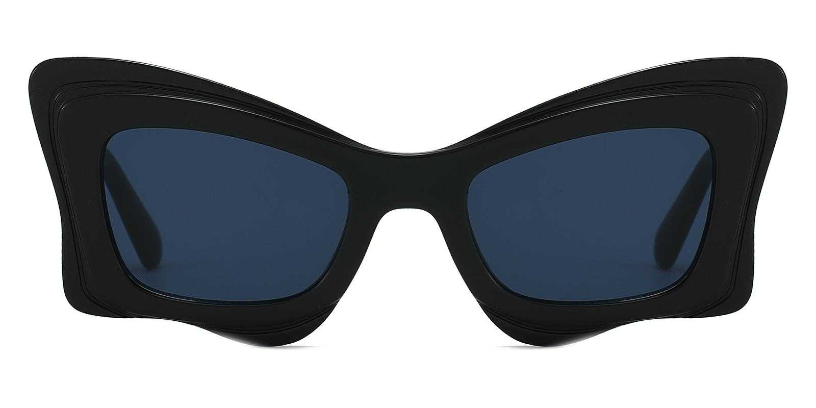 Malcolm Black Plastic Sunglasses , UniversalBridgeFit Frames from ABBE Glasses