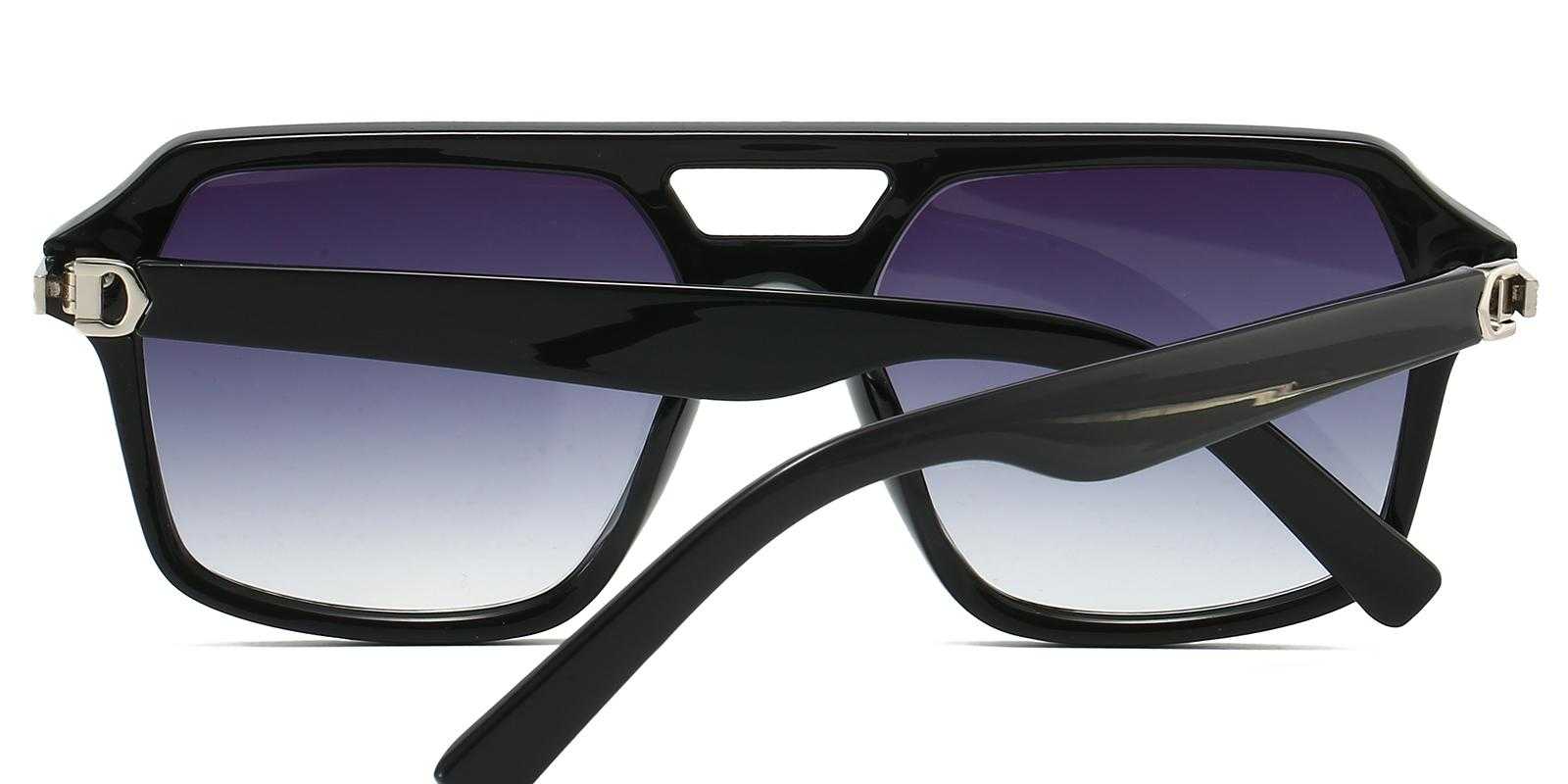 Fidelia Black Plastic Sunglasses , UniversalBridgeFit Frames from ABBE Glasses