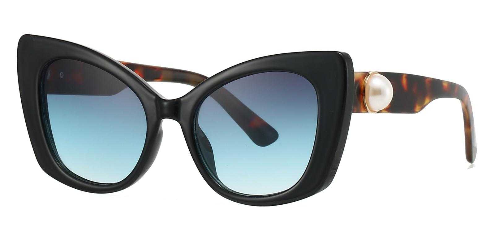 Alfred Black Plastic Sunglasses , UniversalBridgeFit Frames from ABBE Glasses