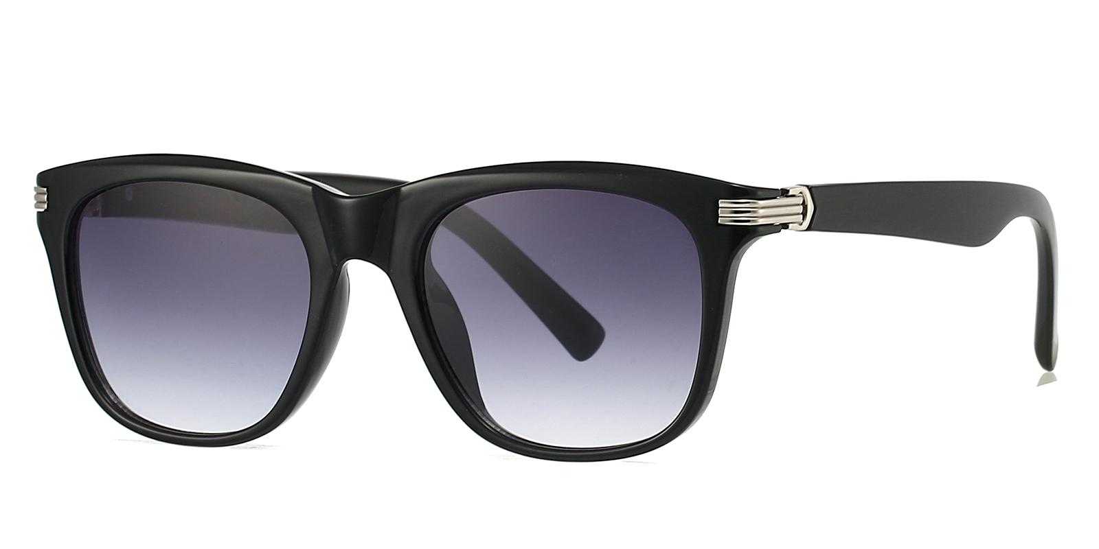 Brandon Black Plastic Sunglasses , UniversalBridgeFit Frames from ABBE Glasses