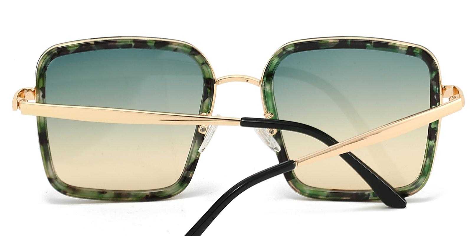 Bray Green Metal Sunglasses , NosePads Frames from ABBE Glasses