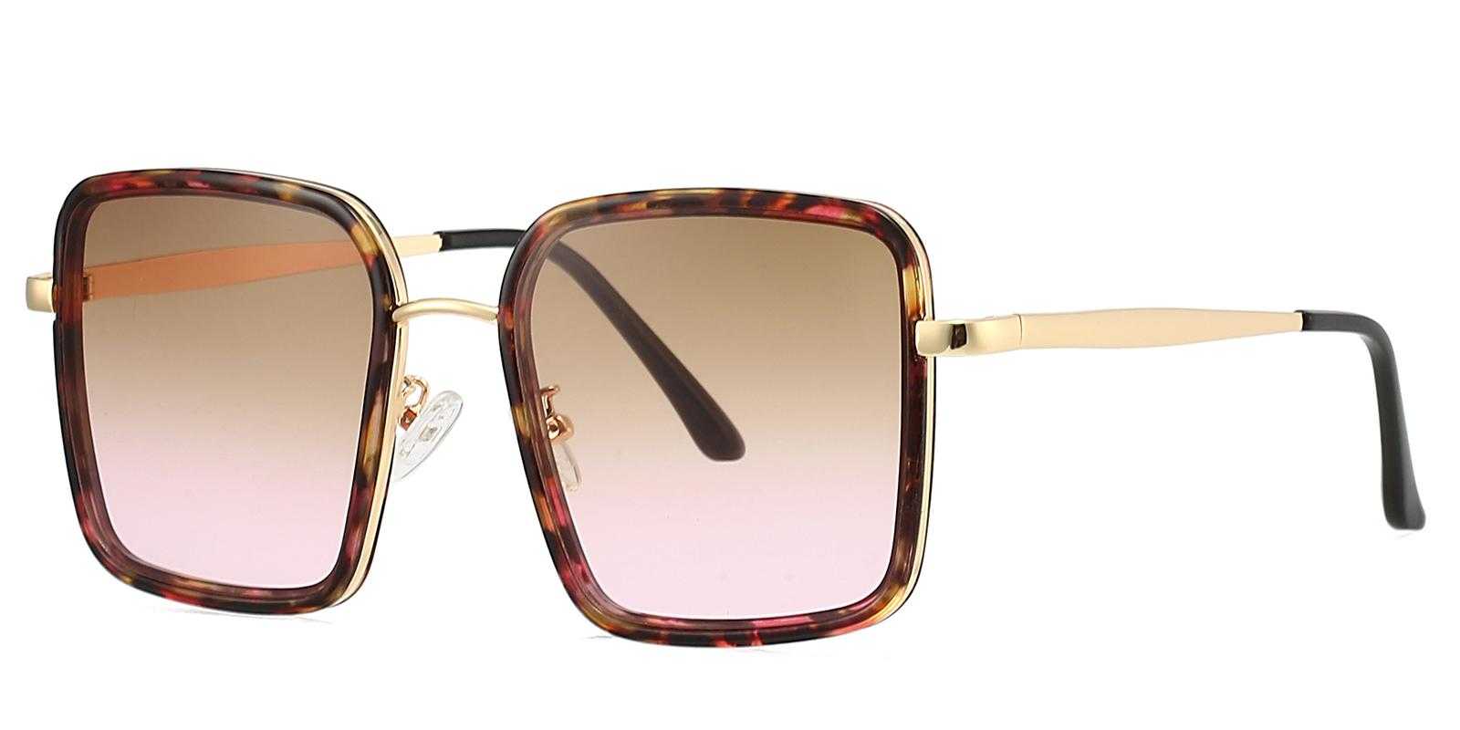 Bray Pink Metal Sunglasses , NosePads Frames from ABBE Glasses