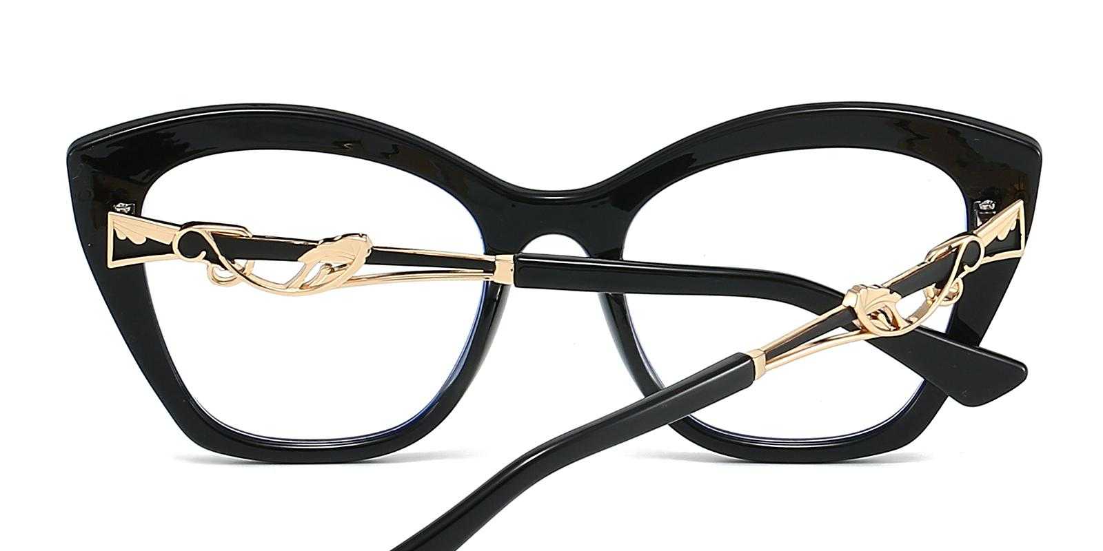 Mary Black Plastic Sunglasses , UniversalBridgeFit Frames from ABBE Glasses