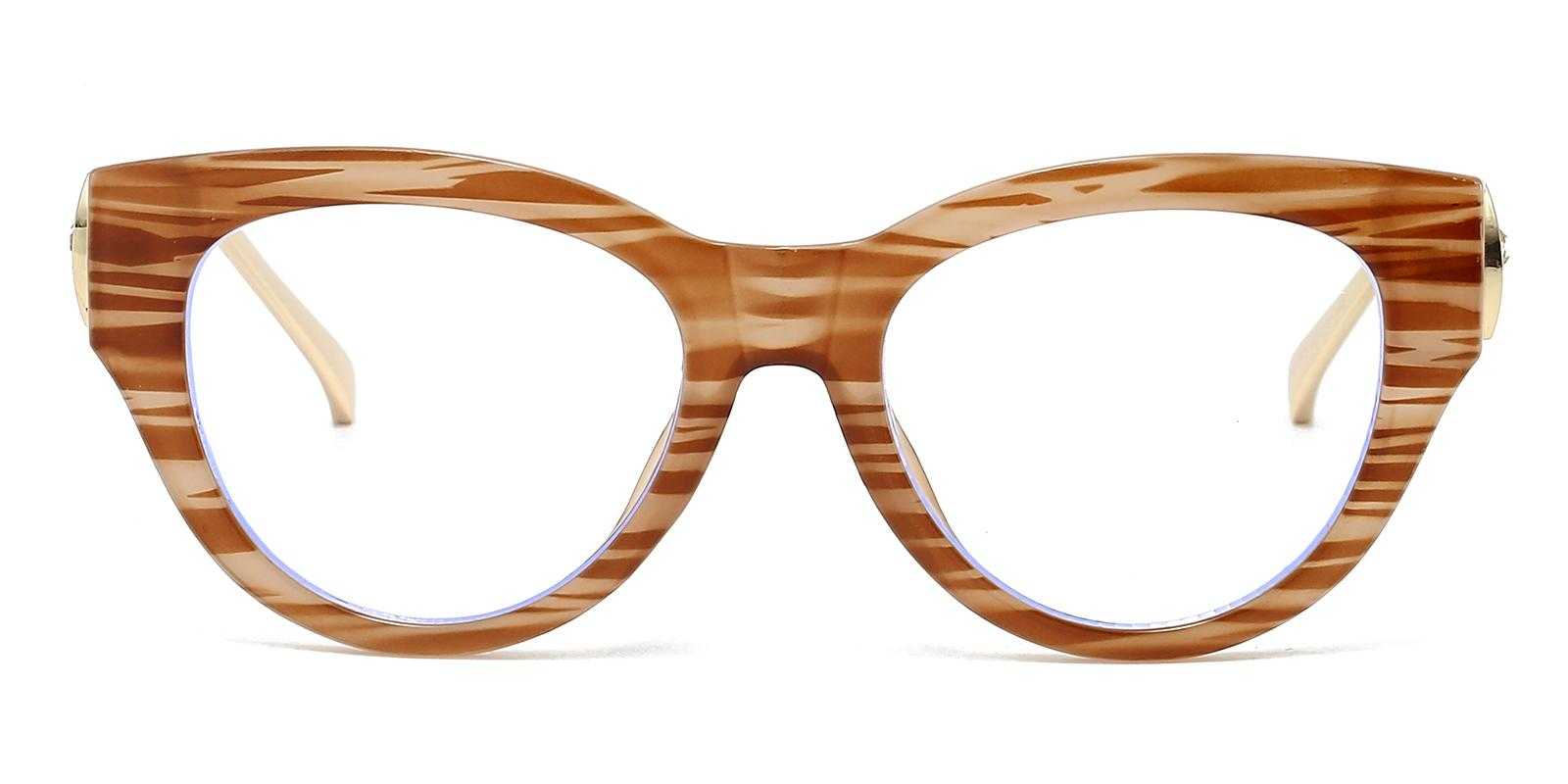 Xaviera Striped Plastic Eyeglasses , UniversalBridgeFit Frames from ABBE Glasses