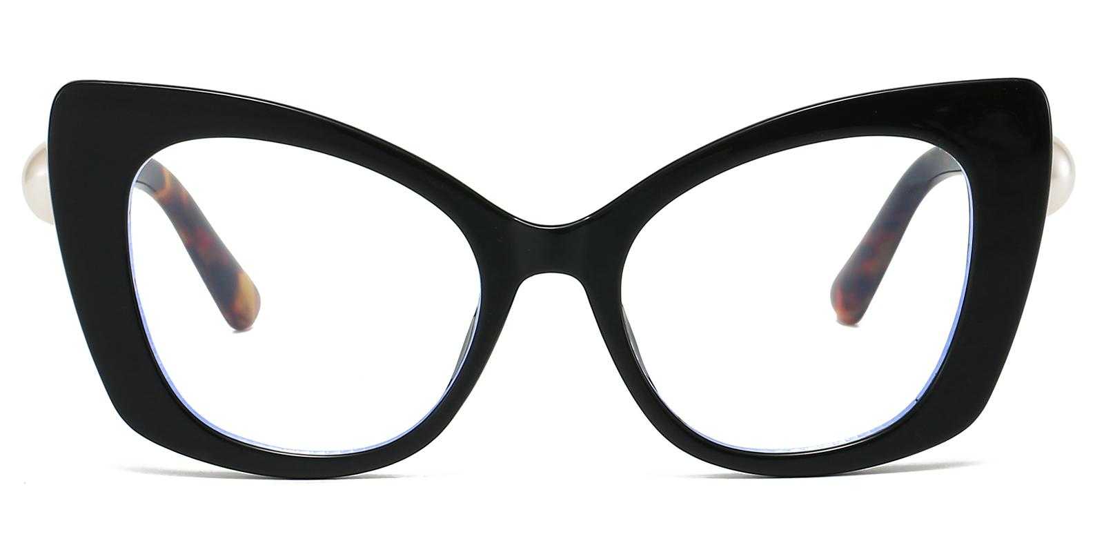Salem Black Plastic Eyeglasses , UniversalBridgeFit Frames from ABBE Glasses