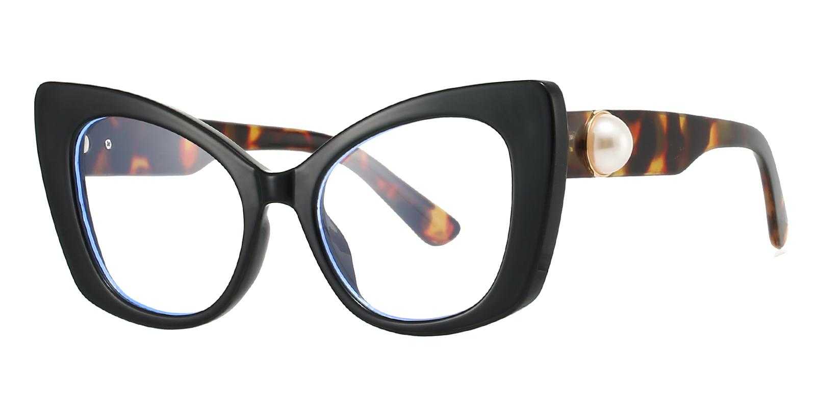 Salem Black Plastic Eyeglasses , UniversalBridgeFit Frames from ABBE Glasses