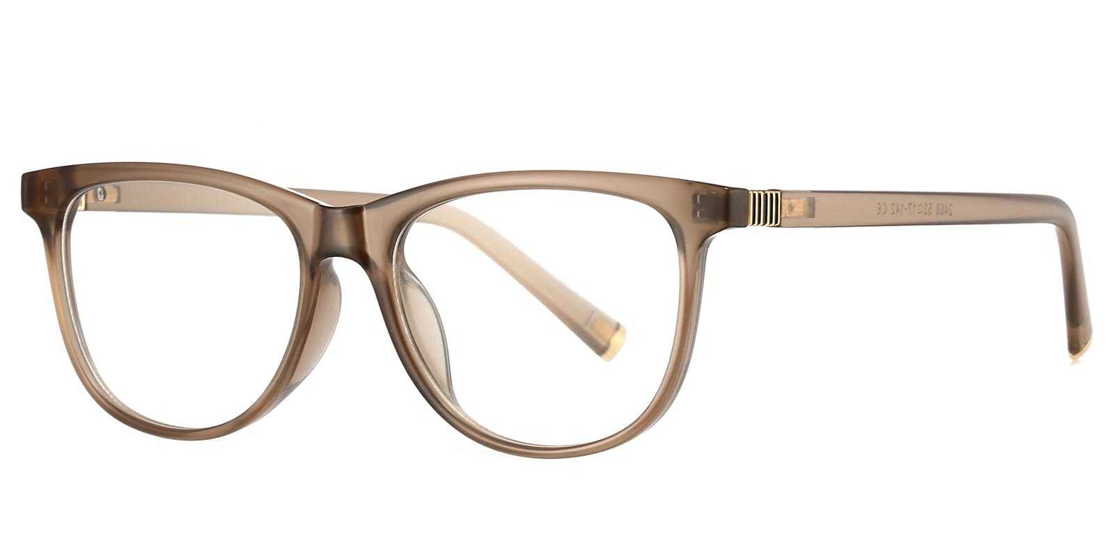 Land Brown Plastic Eyeglasses , UniversalBridgeFit Frames from ABBE Glasses