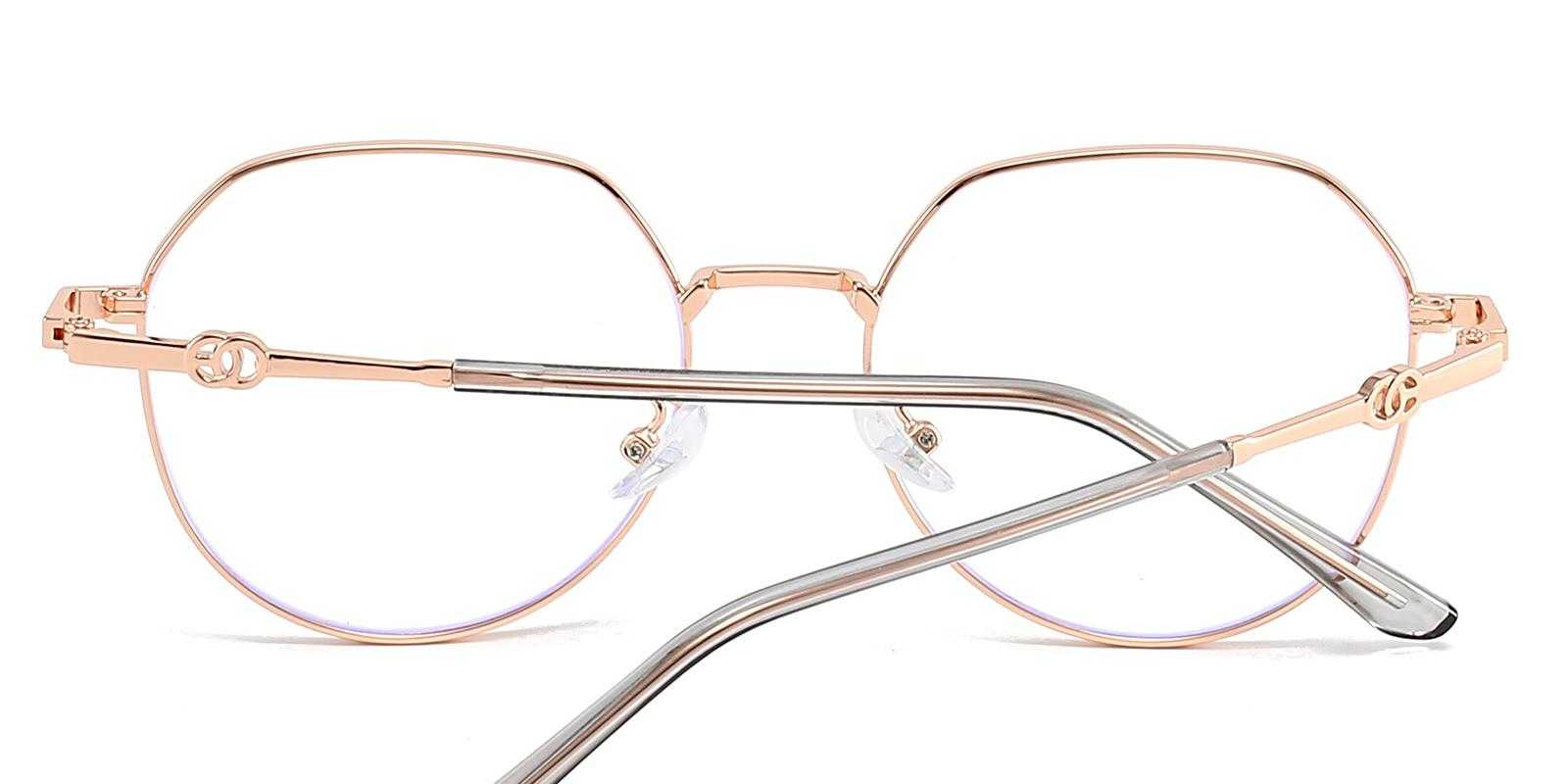 Frankfort Gold Metal Eyeglasses , NosePads Frames from ABBE Glasses