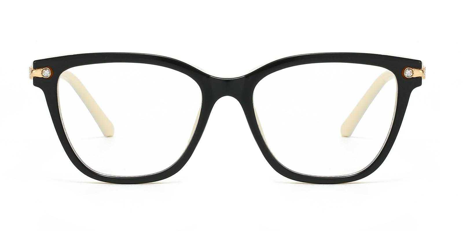 Wayne Black Plastic Eyeglasses , UniversalBridgeFit Frames from ABBE Glasses