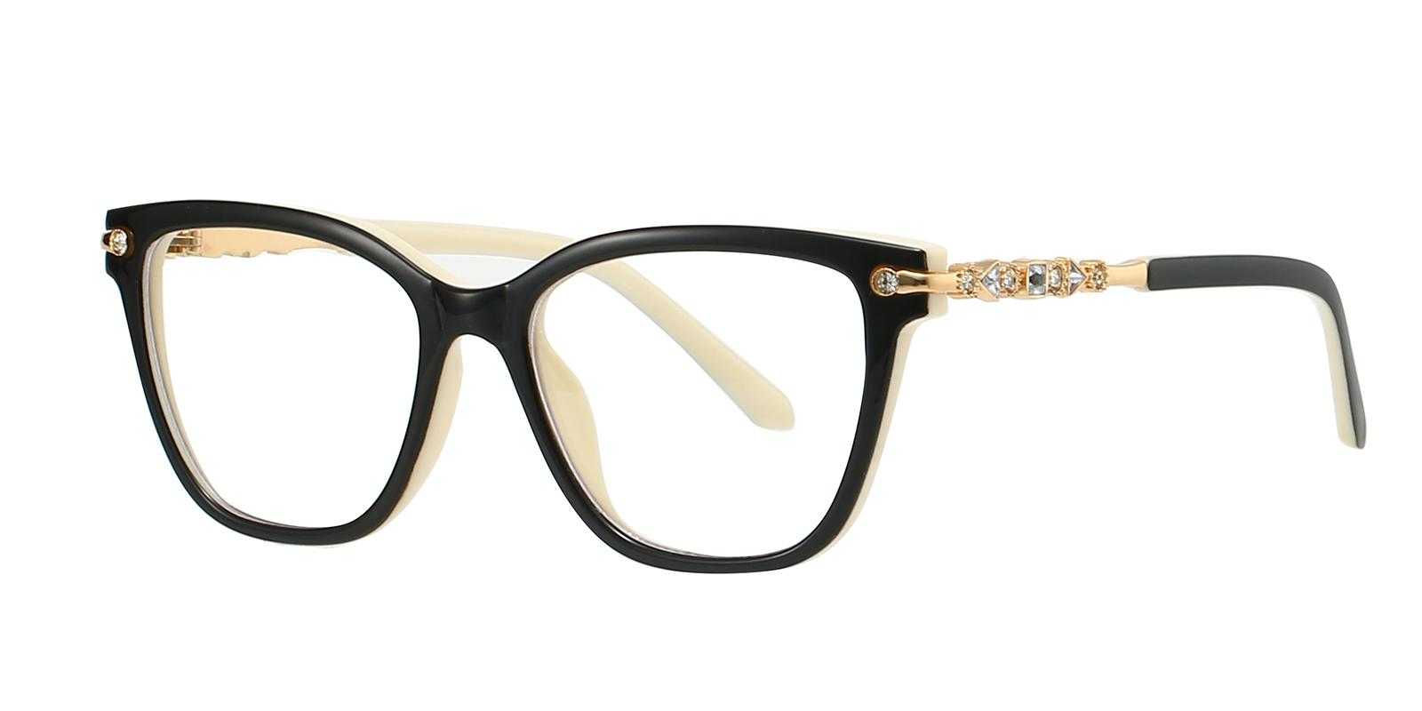 Wayne Black Plastic Eyeglasses , UniversalBridgeFit Frames from ABBE Glasses