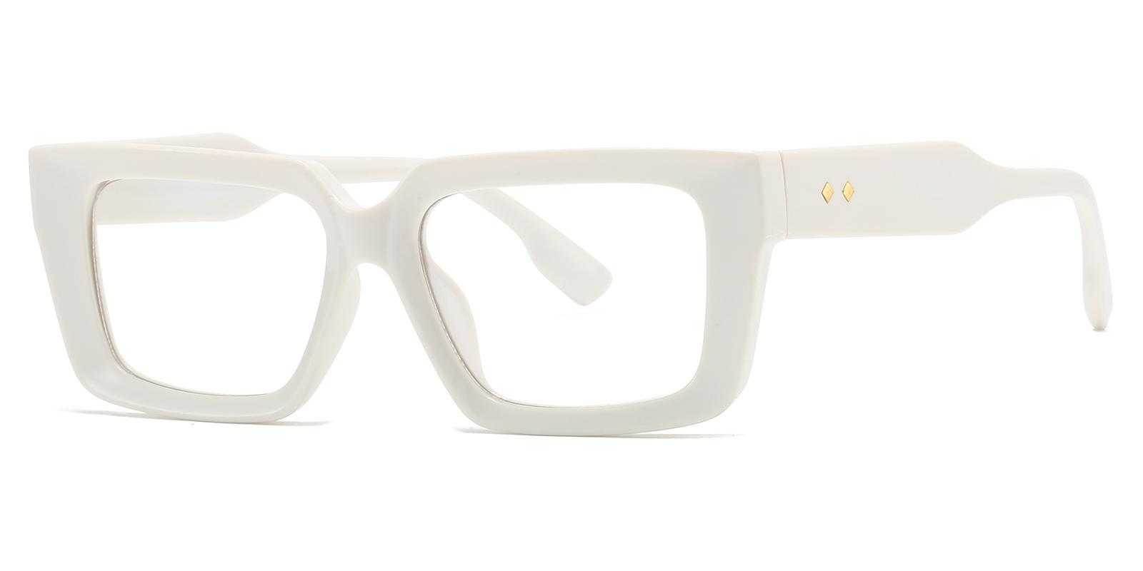 Candice White Plastic Eyeglasses , UniversalBridgeFit Frames from ABBE Glasses