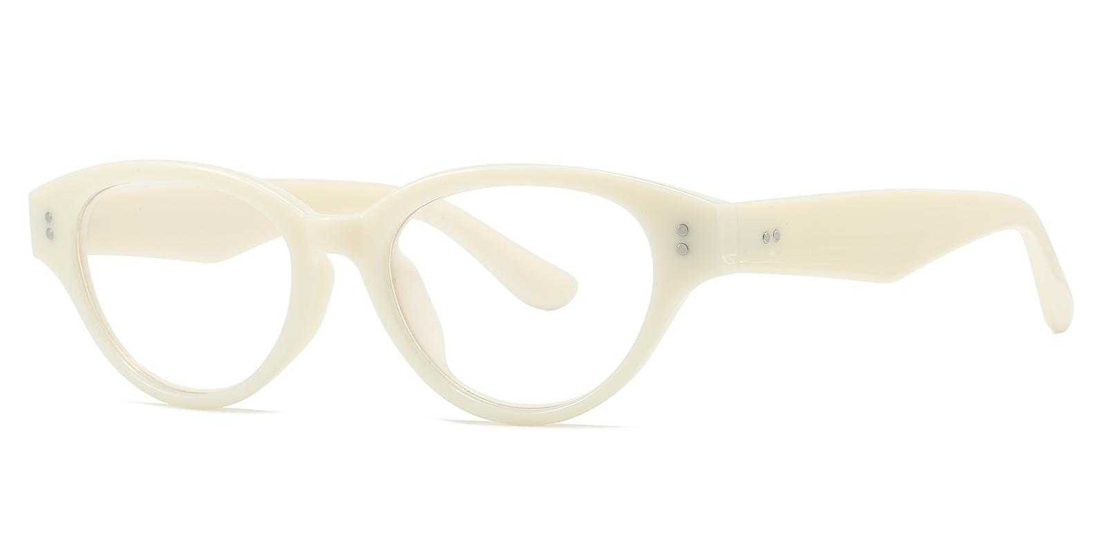 Niagara White Plastic Eyeglasses , UniversalBridgeFit Frames from ABBE Glasses
