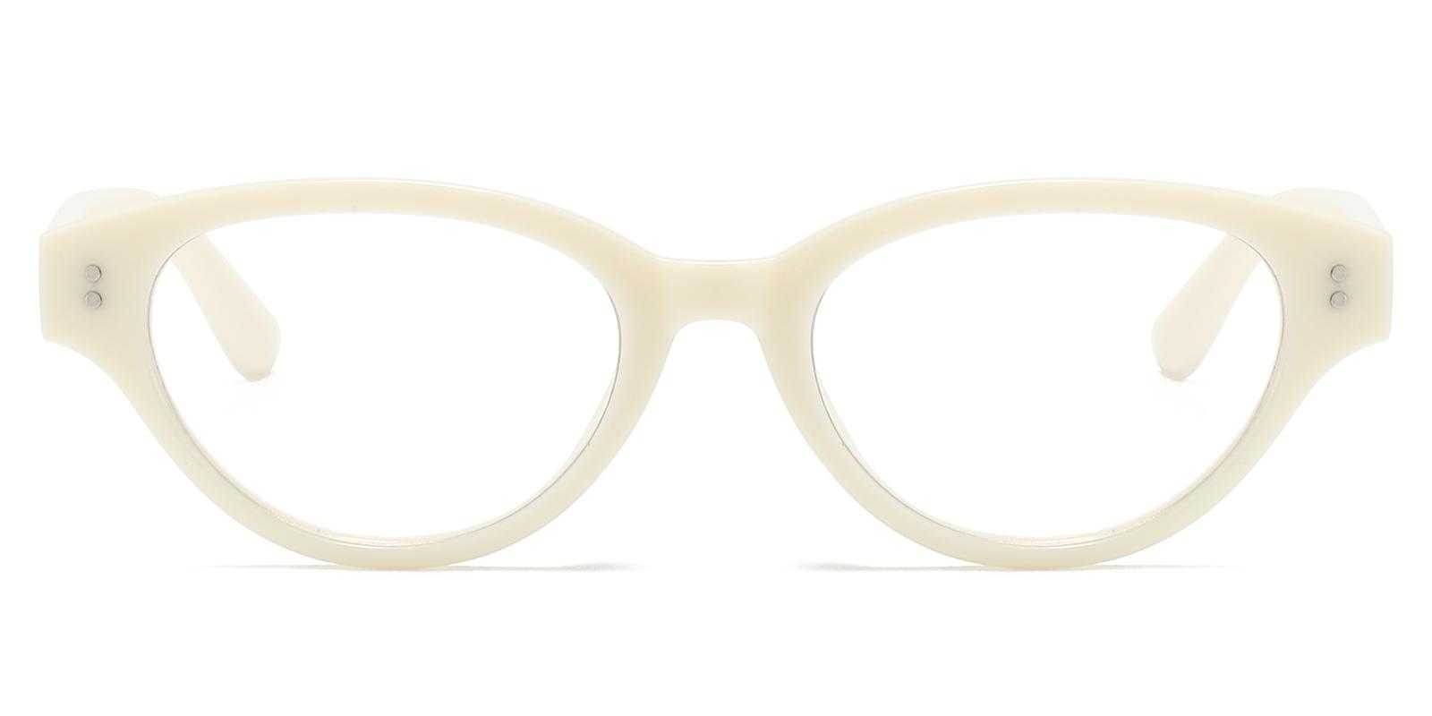 Niagara White Plastic Eyeglasses , UniversalBridgeFit Frames from ABBE Glasses