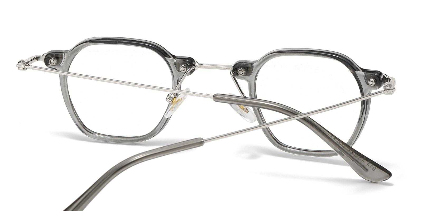 Amos Gray Metal , Plastic Eyeglasses , NosePads Frames from ABBE Glasses